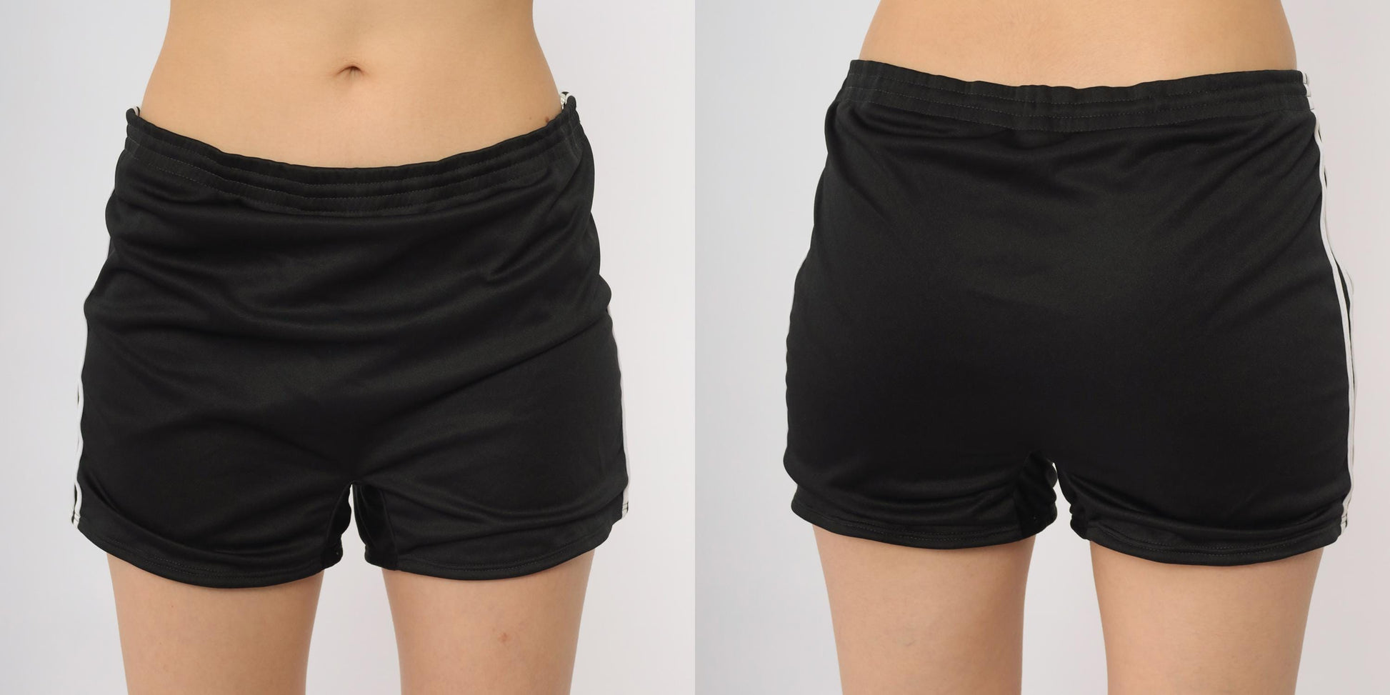 80s Champ Athletic Shorts Black White Stripe Track Shorts Extra Large XL