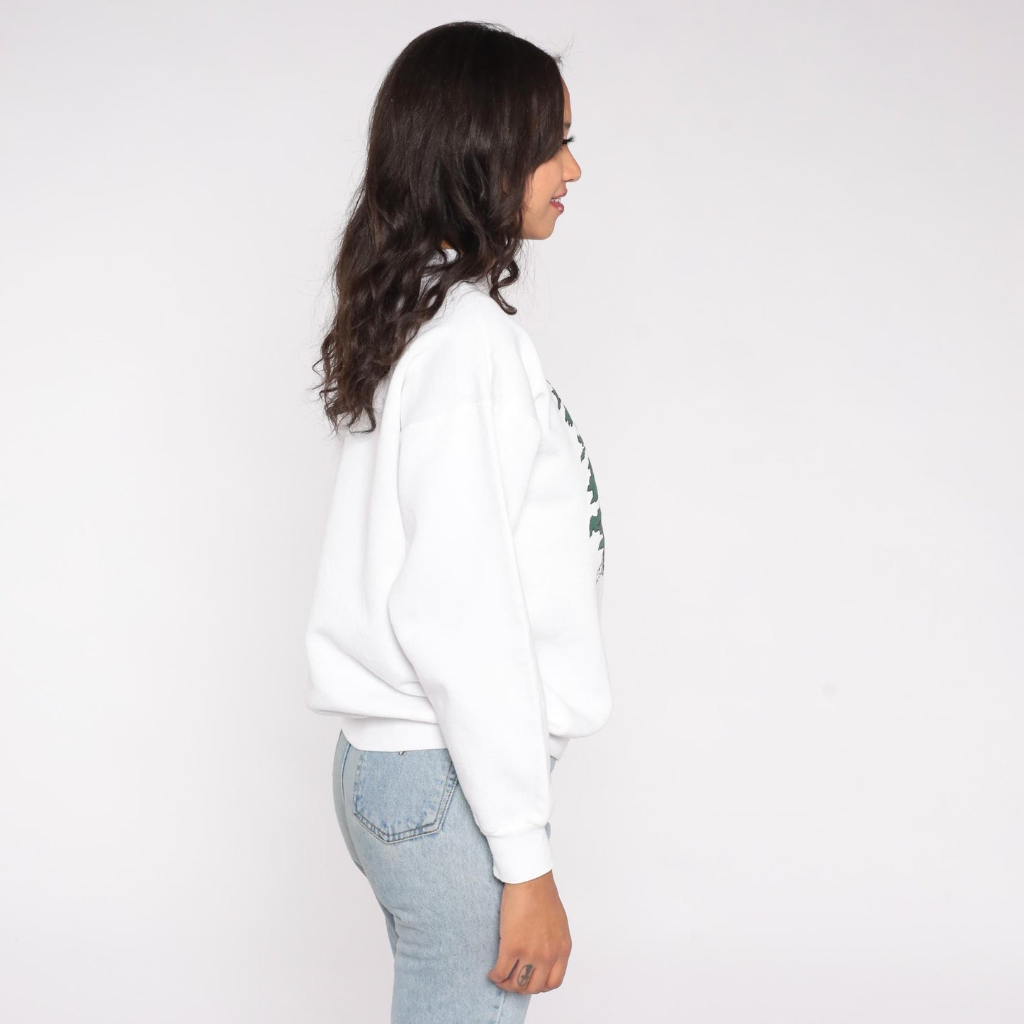 90s Inside The Outdoors Nature Graphic Sweatshirt White Crewneck Large