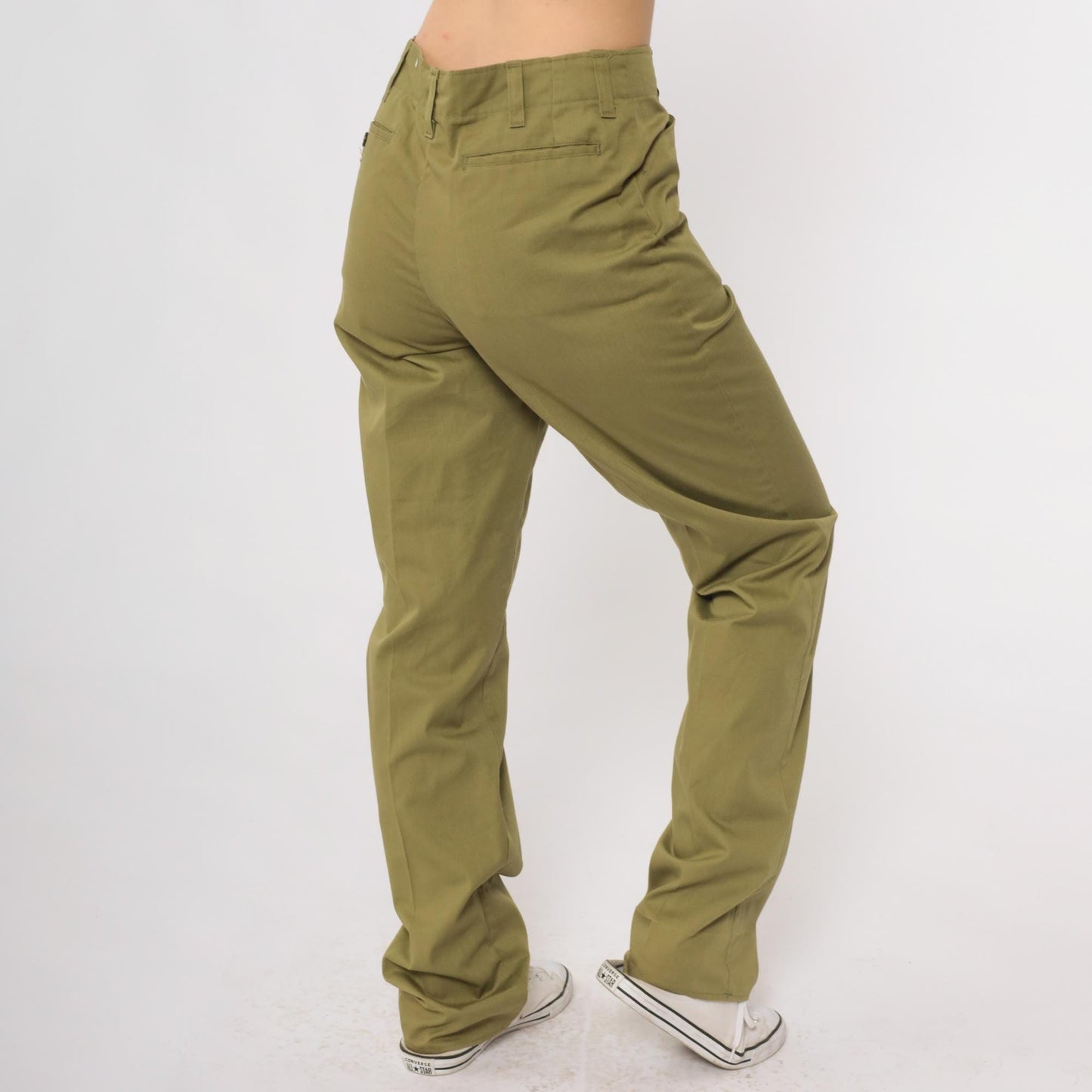 80s Boy Scouts of America Olive Green High-Waisted Straight Pants Medium
