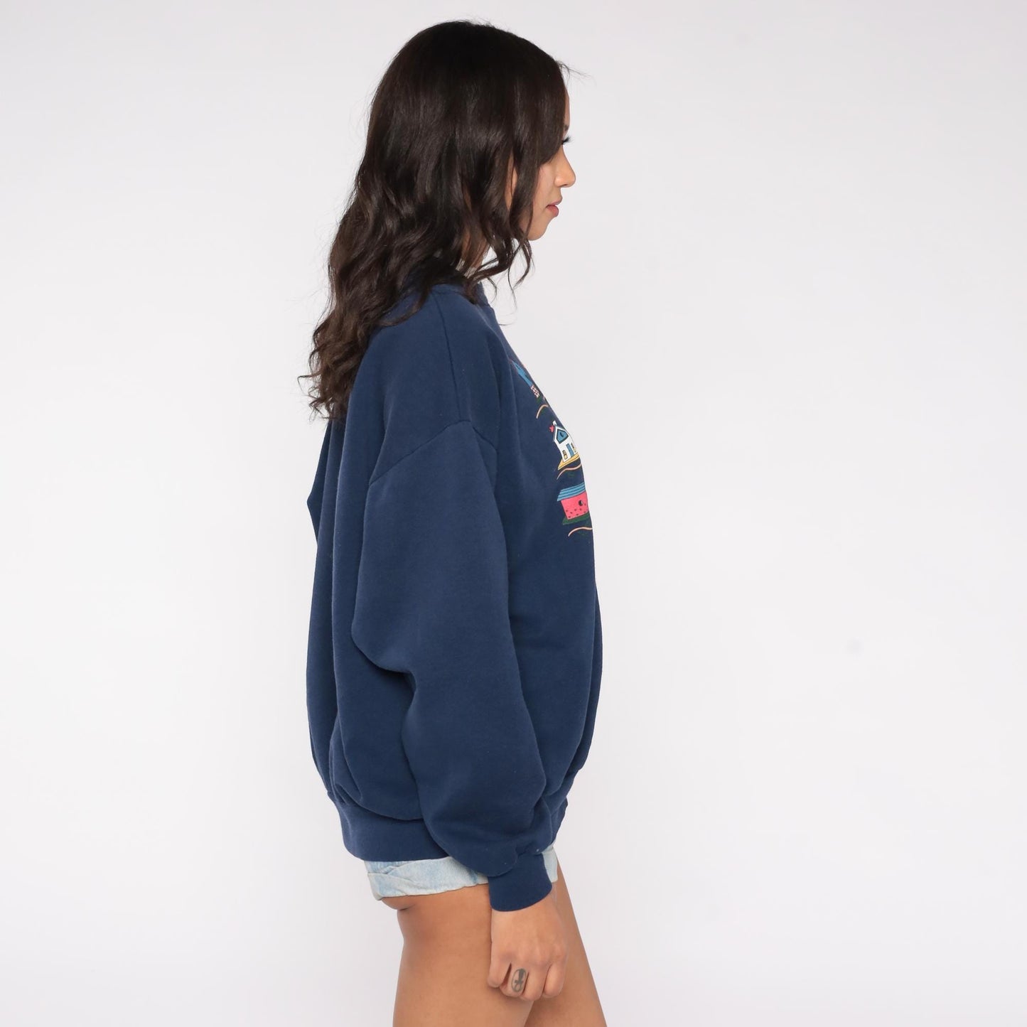 90s Gopher Sport Birdhouse Block Party Sweatshirt Navy Blue XL