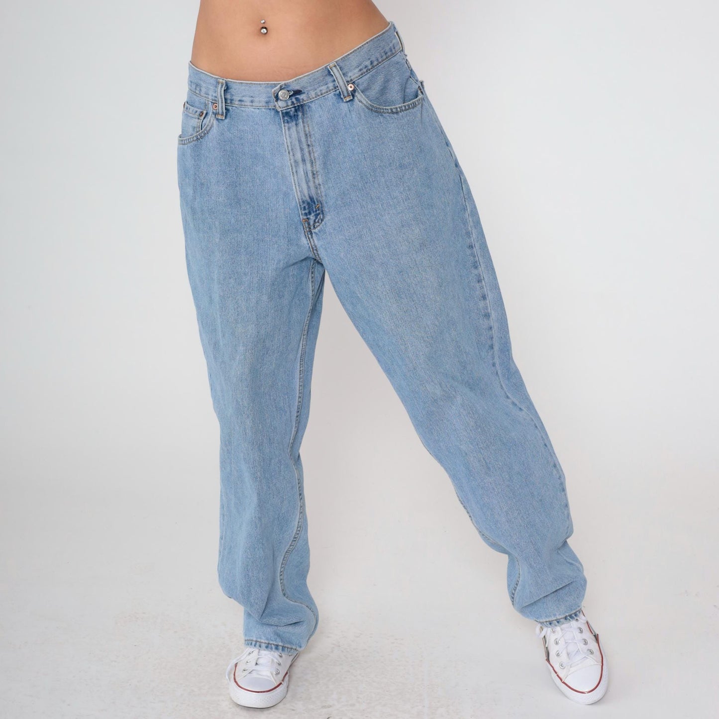 Levi's 560 90s High-Waist Jeans Blue Denim Tapered Relaxed Leg Large L