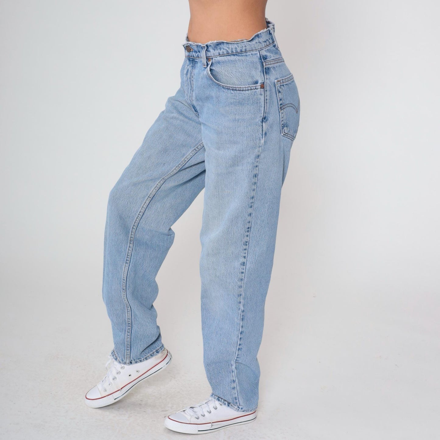 Levi's 560 High Waist Mom Jeans Blue Denim Straight Leg 32 Waist