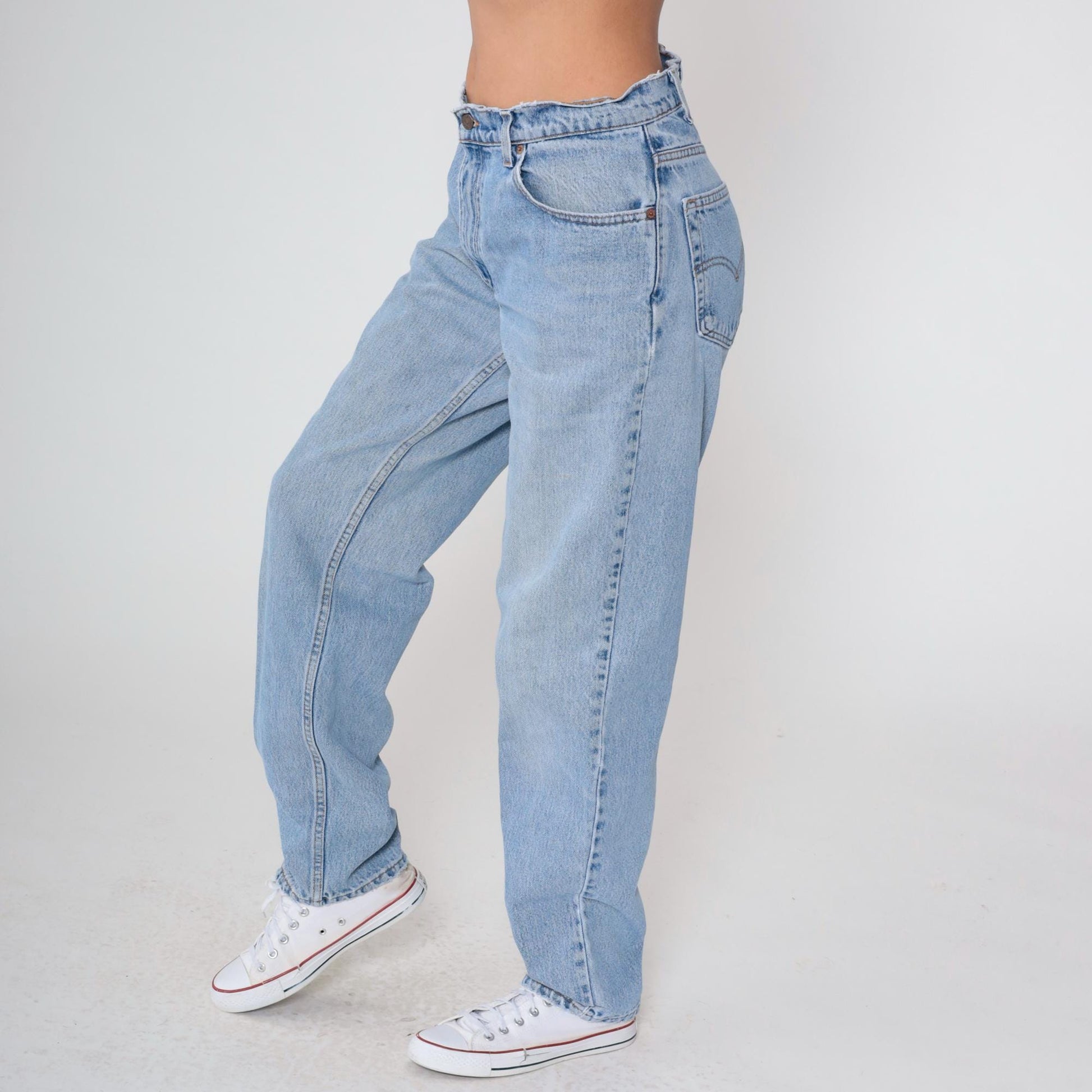Levi's 560 High Waist Mom Jeans Blue Denim Straight Leg 32 Waist