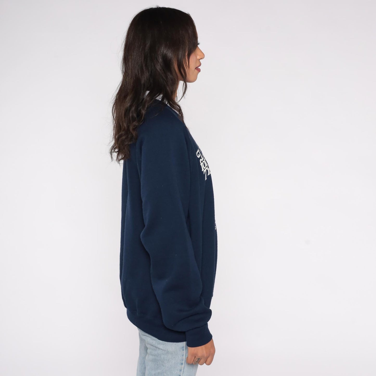 90s Lee Leader Dogs For The Blind Sweatshirt Navy Graphic Crewneck Extra Large XL