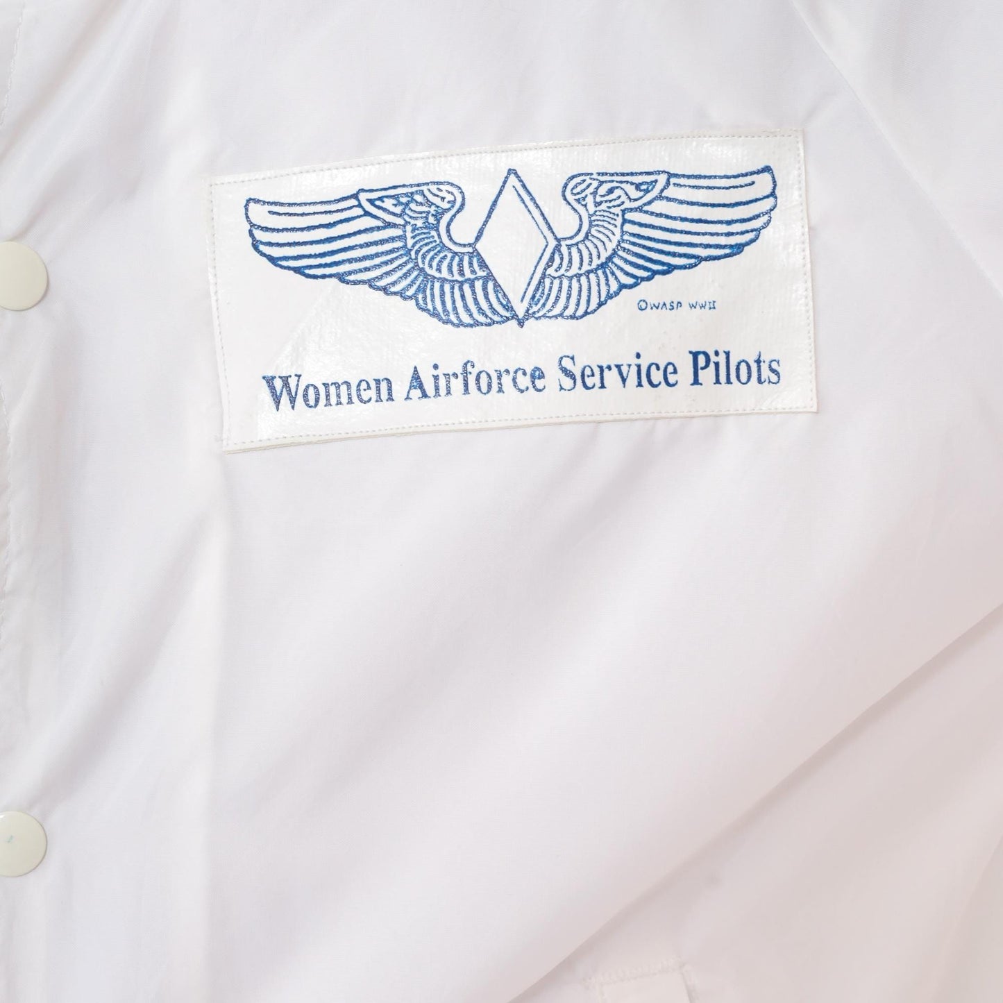 80s WASP Women Airforce Service Pilots Commemorative Windbreaker White Medium
