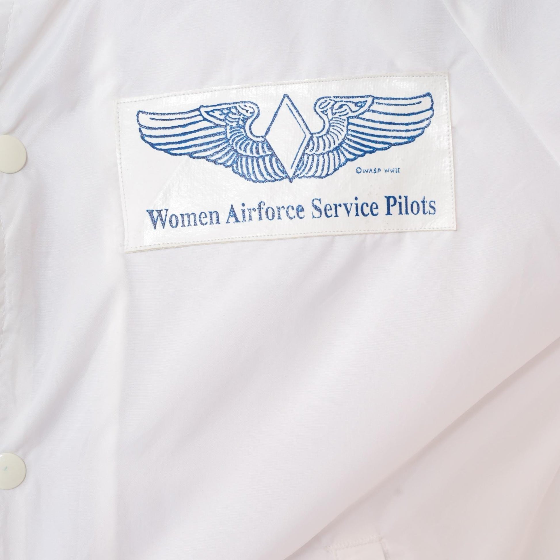 80s WASP Women Airforce Service Pilots Commemorative Windbreaker White Medium