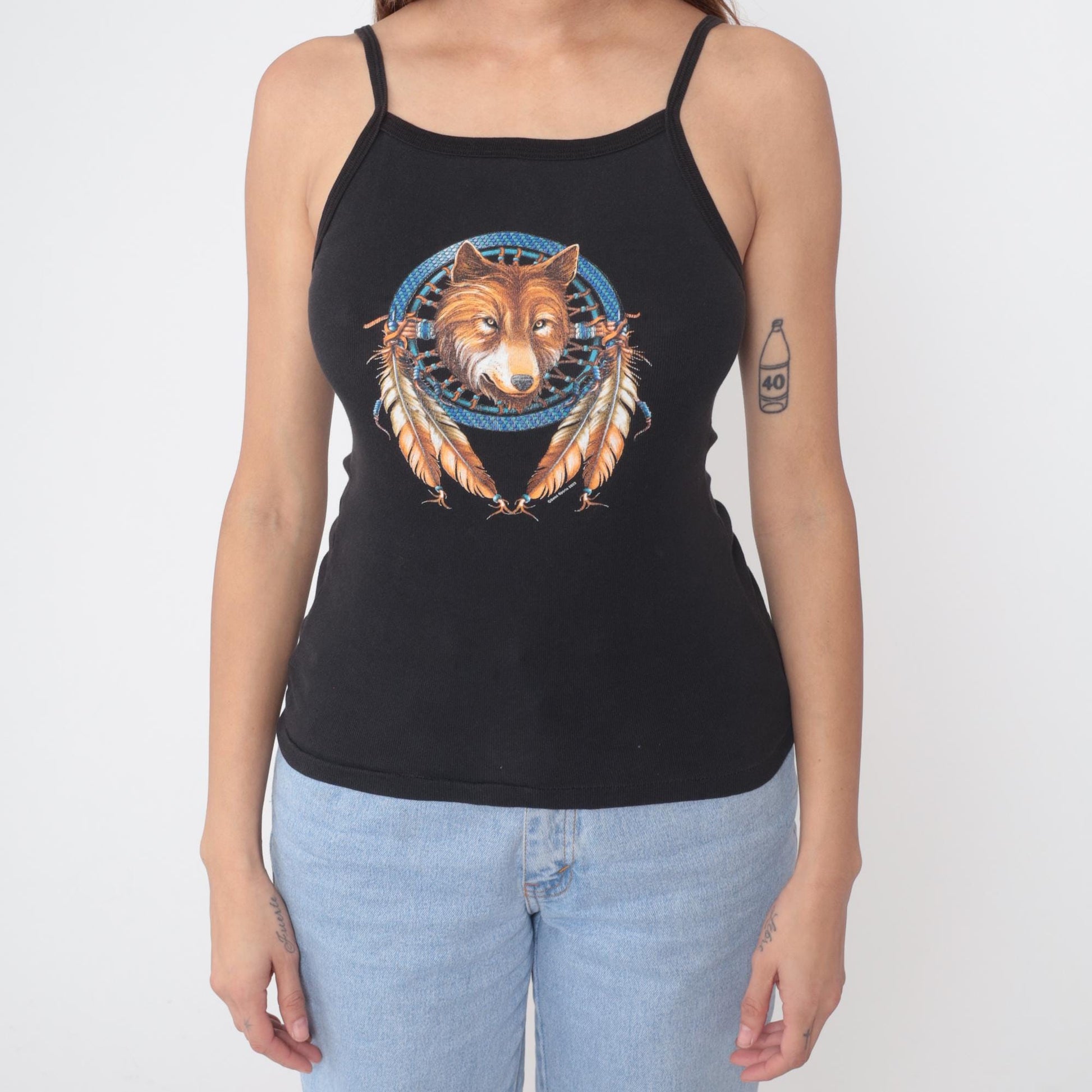 2004 Wolf Dreamcatcher Tank South 17 Graphic Cotton Extra Large XL
