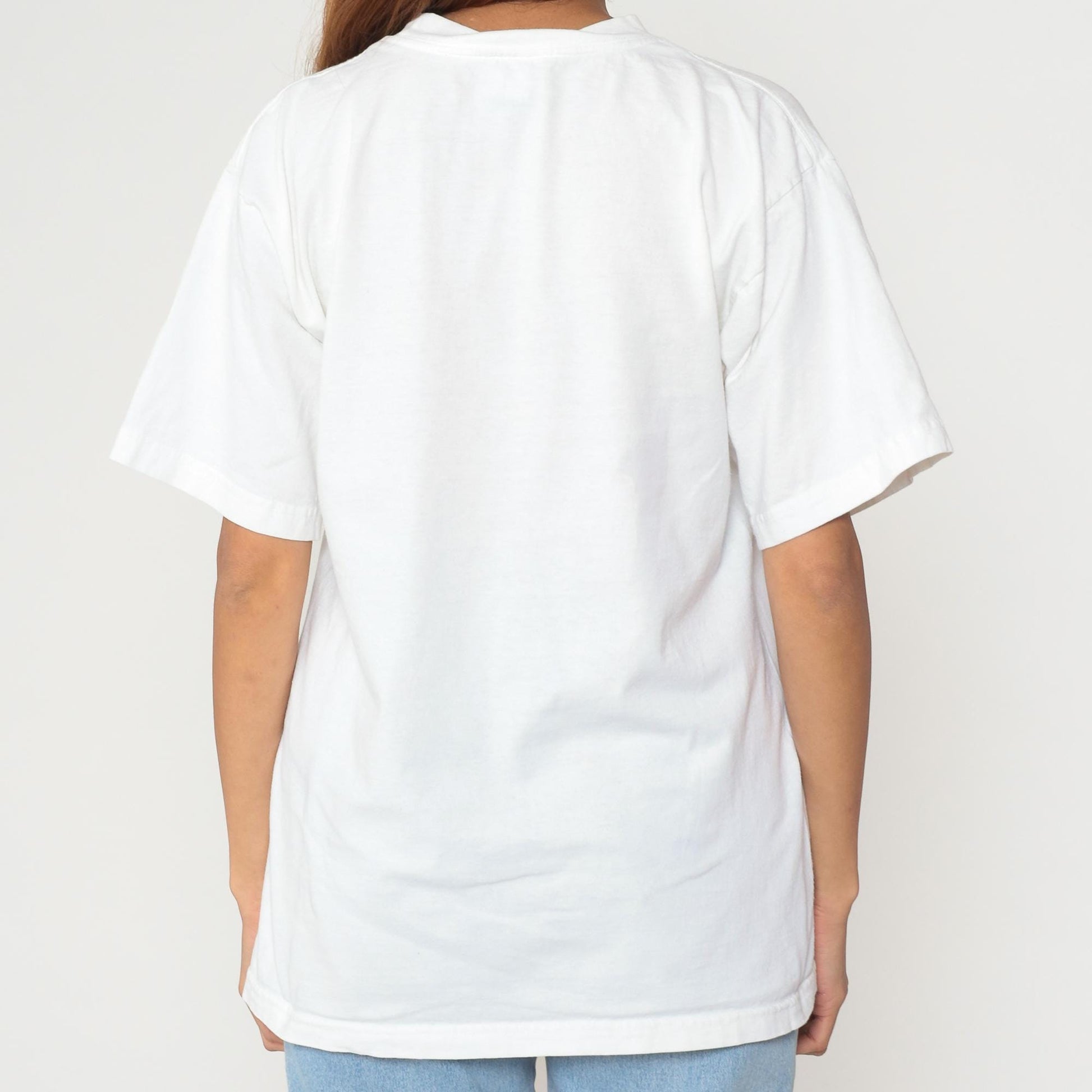 90s Sierra Madre Turtle Graphic T-Shirt White Cotton Crew Neck Medium