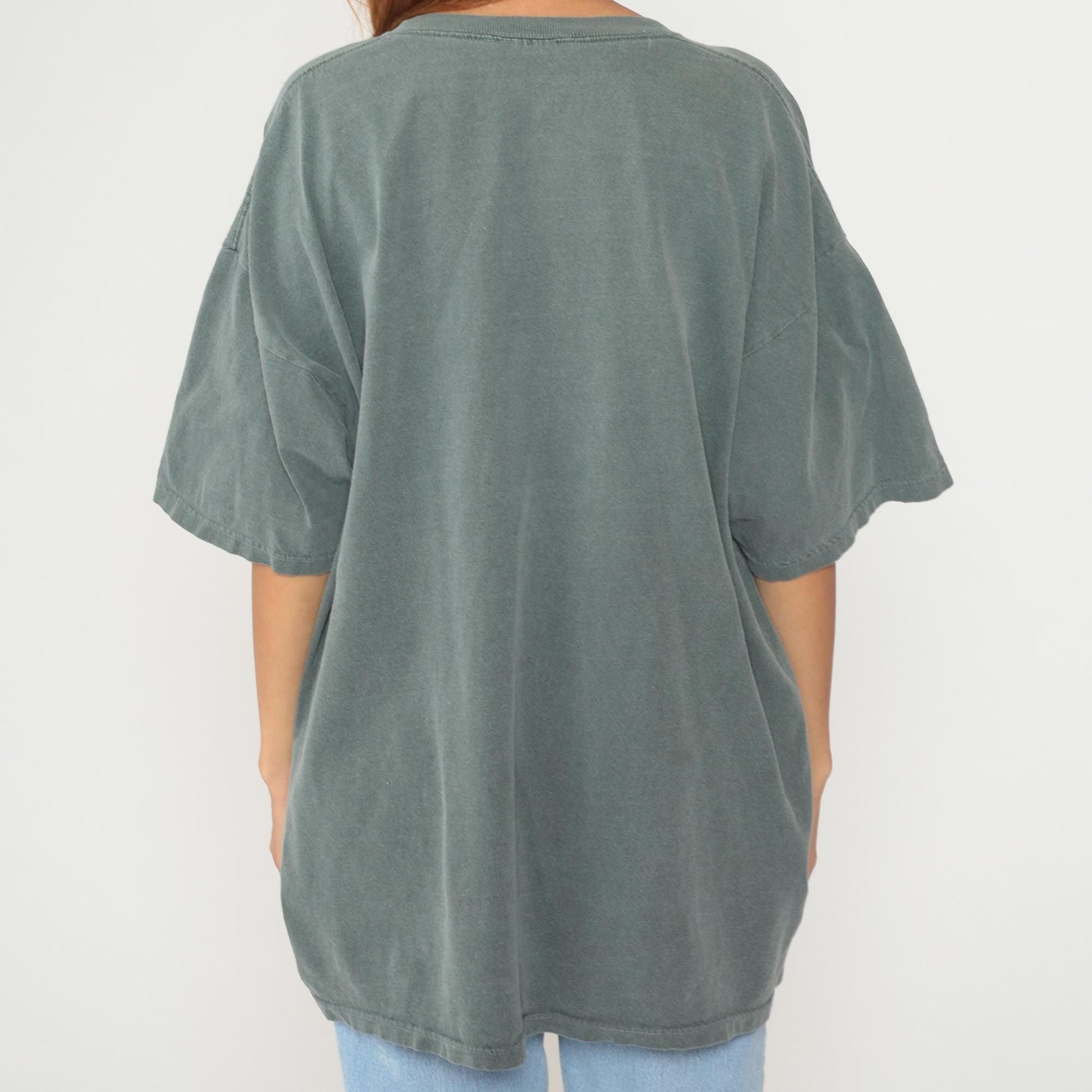 90s Fred Harvey Yellowstone National Park Bison Cotton Tee Sage Green Extra Large XL