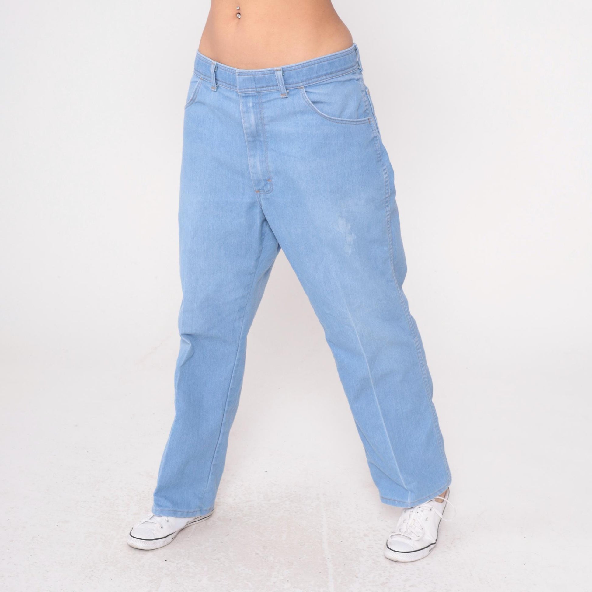 90s Wrangler Light Wash Straight Leg Jeans Cotton Denim 38x29