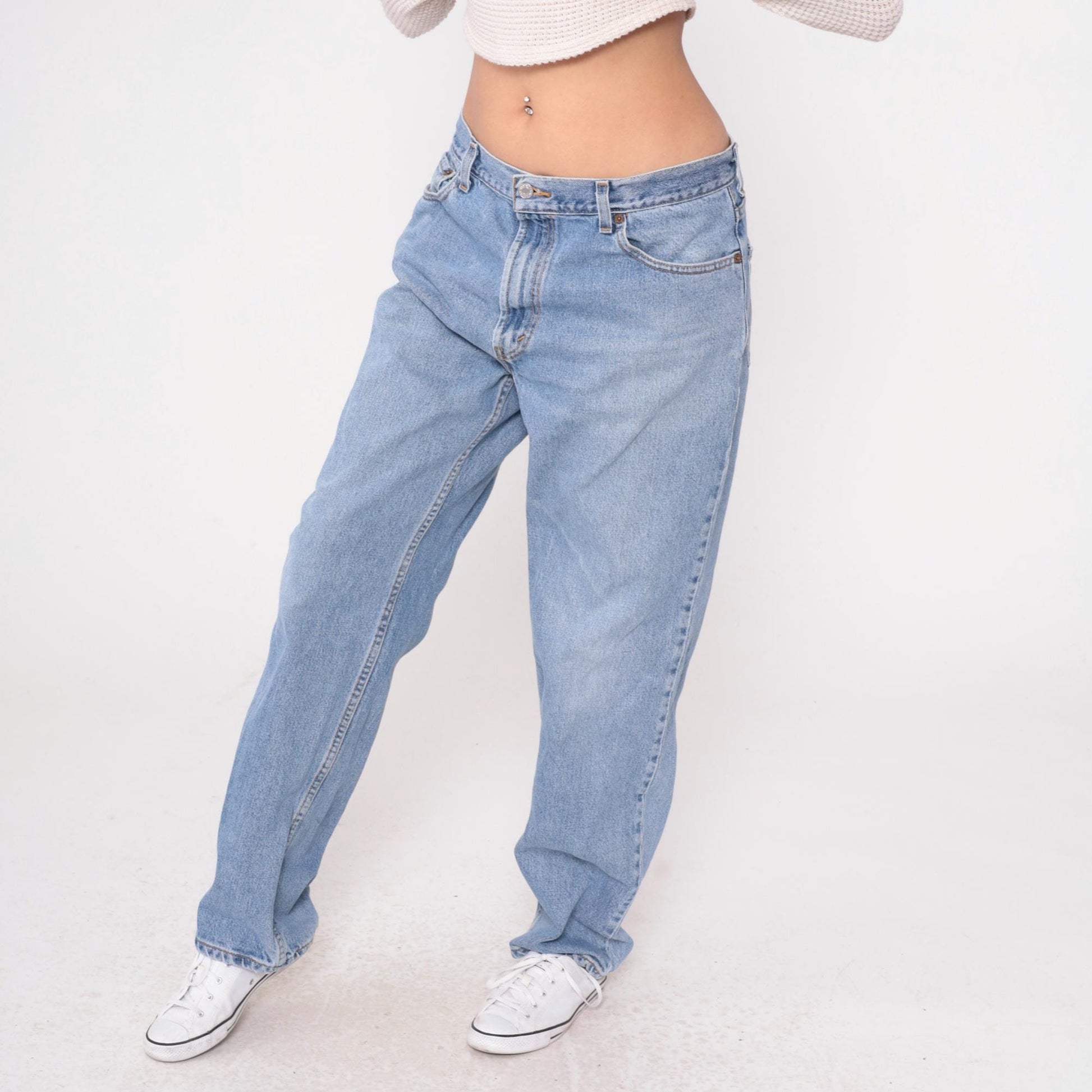 Levi's 550 Y2K Light Wash High Rise Straight Leg Jeans 36x32
