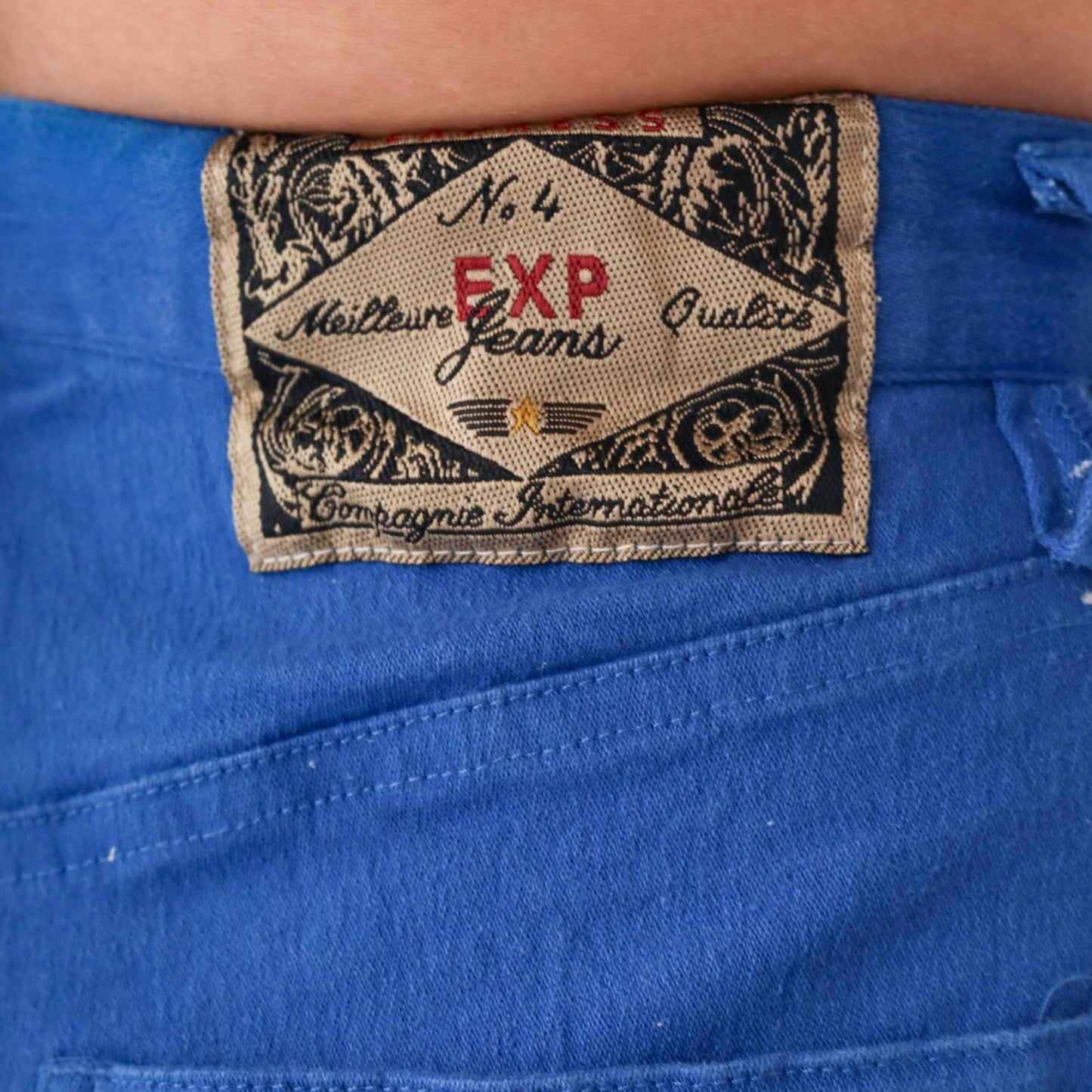 90s Exp Jeans Royal Blue High-Waisted Denim Shorts Small S