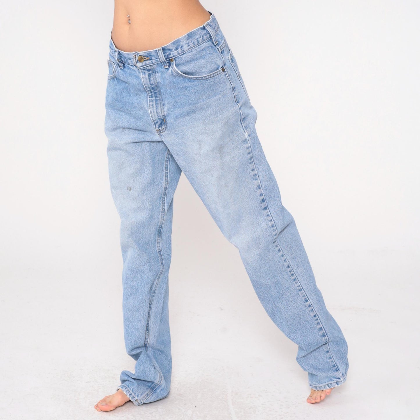90s Carhartt Light Wash Denim Straight Leg Jeans 34x36 Large
