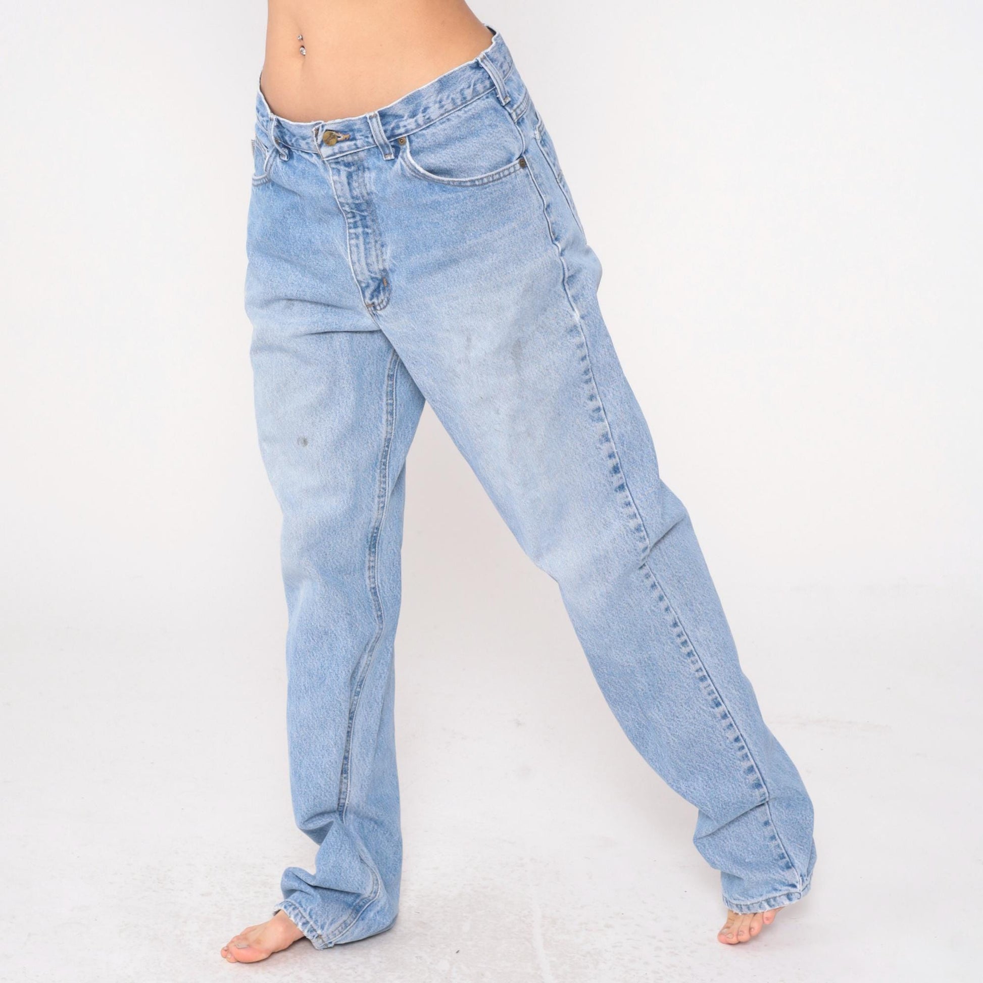 90s Carhartt Light Wash Denim Straight Leg Jeans 34x36 Large