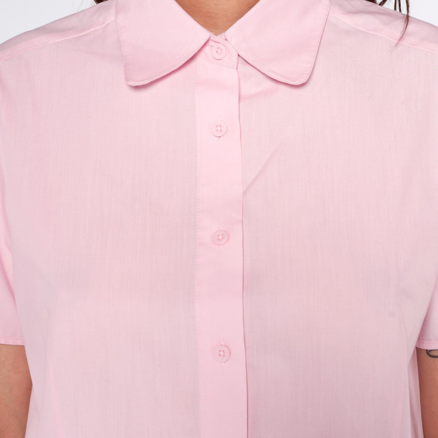 80s American Sweetheart Pink Button-Up Blouse Peter Pan Collar Medium M