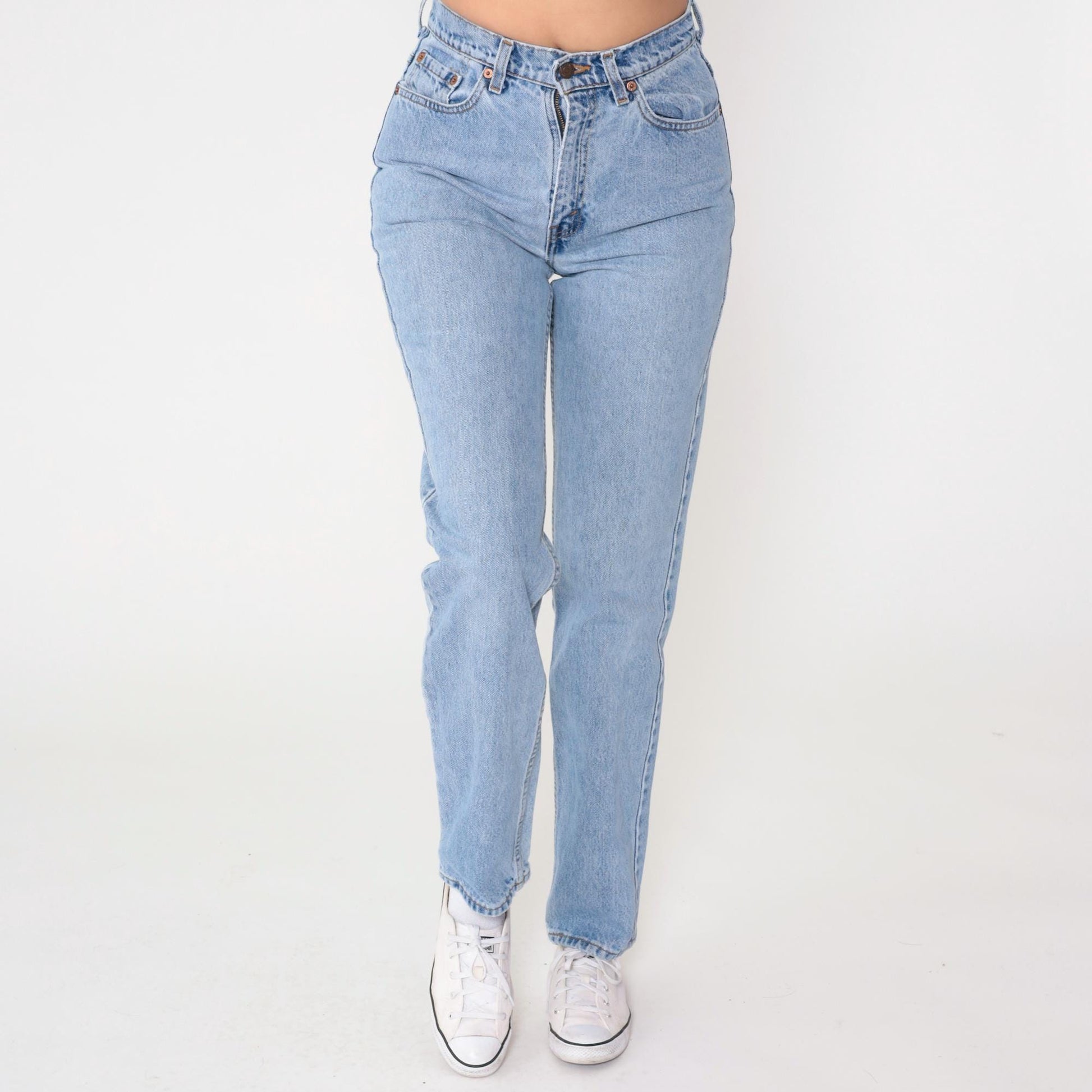 Levi's 521 90s Light Wash High Waisted Straight Leg Jeans Medium