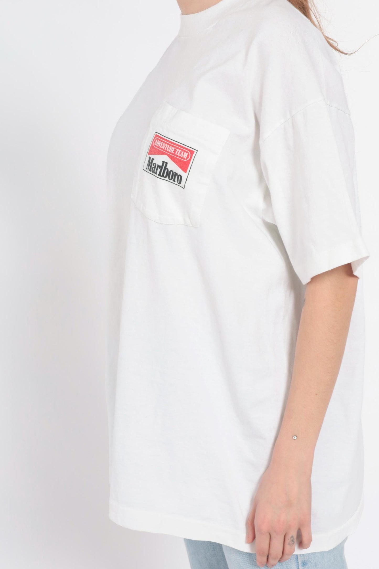 90s Marlboro Adventure Team Kayaking Graphic T-Shirt White Cotton XL