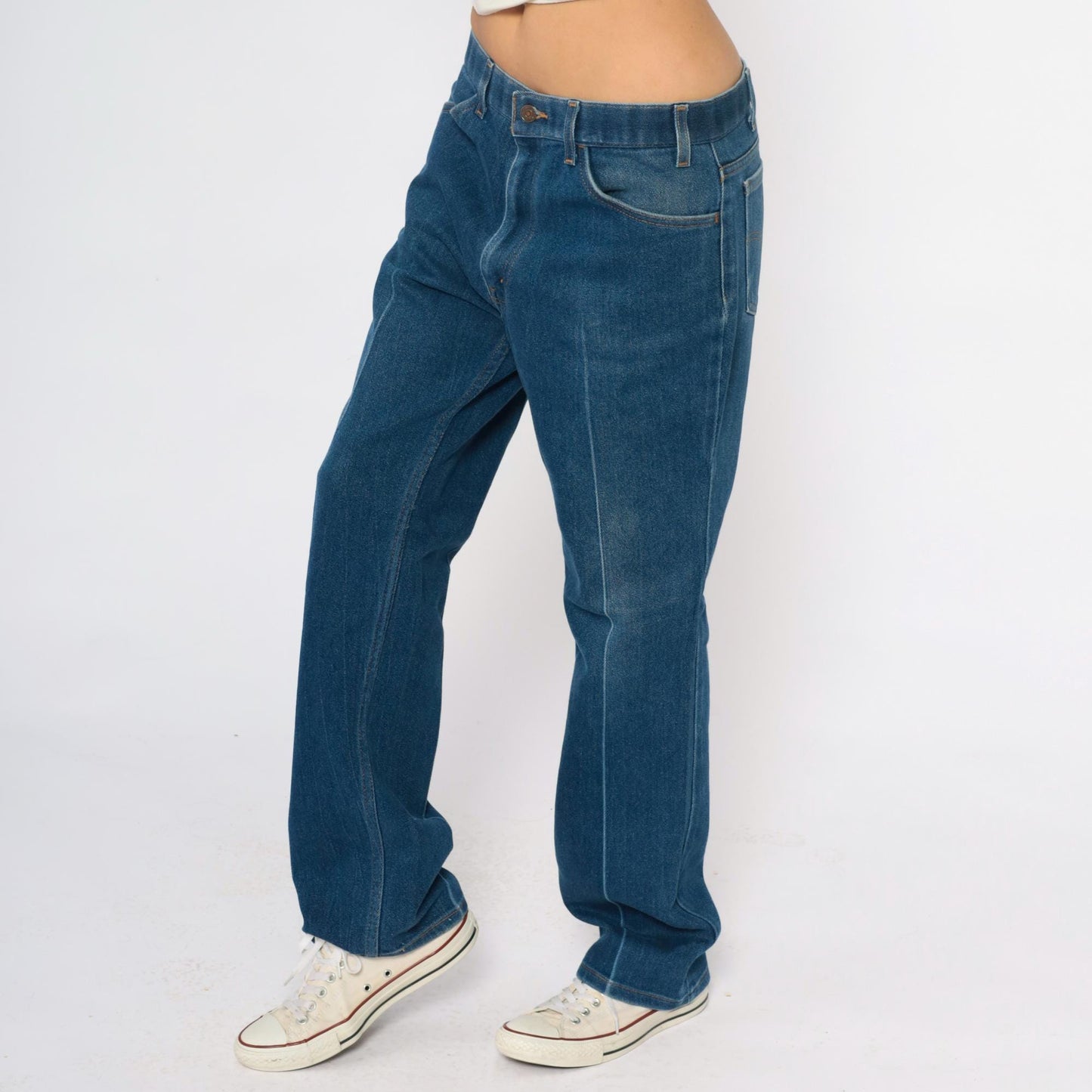 80s Levi's High Waist Straight Leg Jeans Medium Blue Denim 36x32