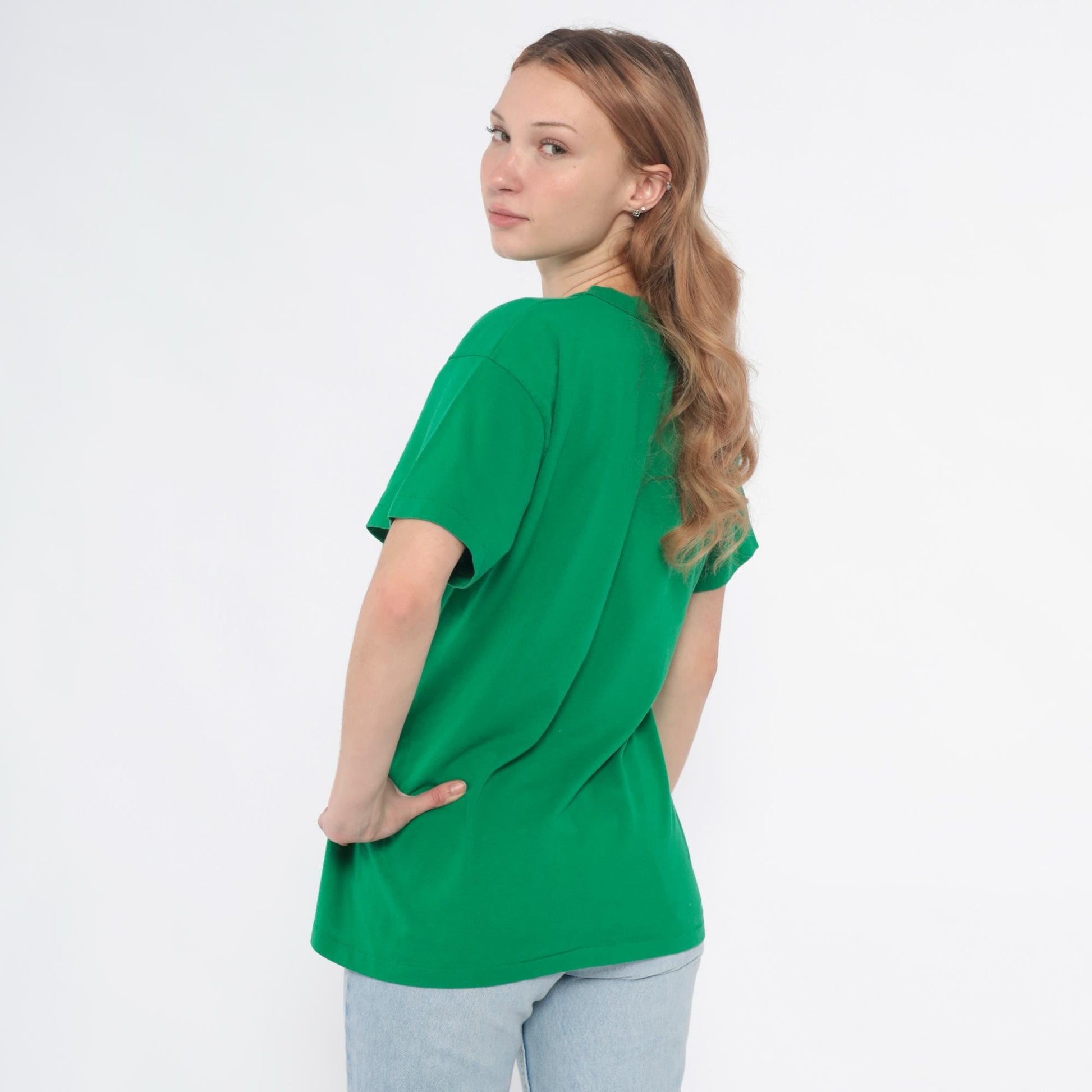 80s Kelly Green Lottery Prayer Graphic Tee Cotton Large L