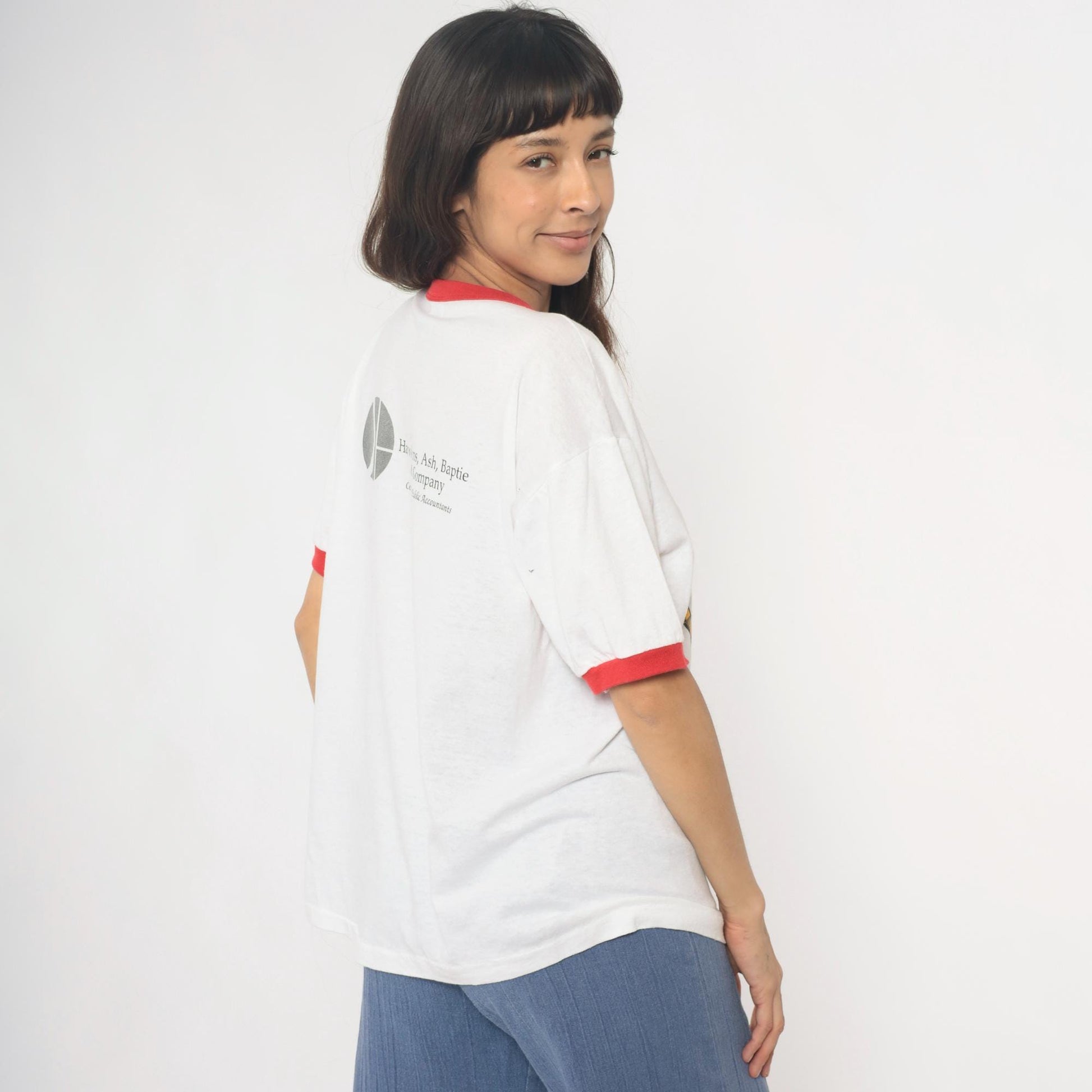 90s Russell Athletic Wisconsin Dairyfest Ringer Tee Red Trim Large L