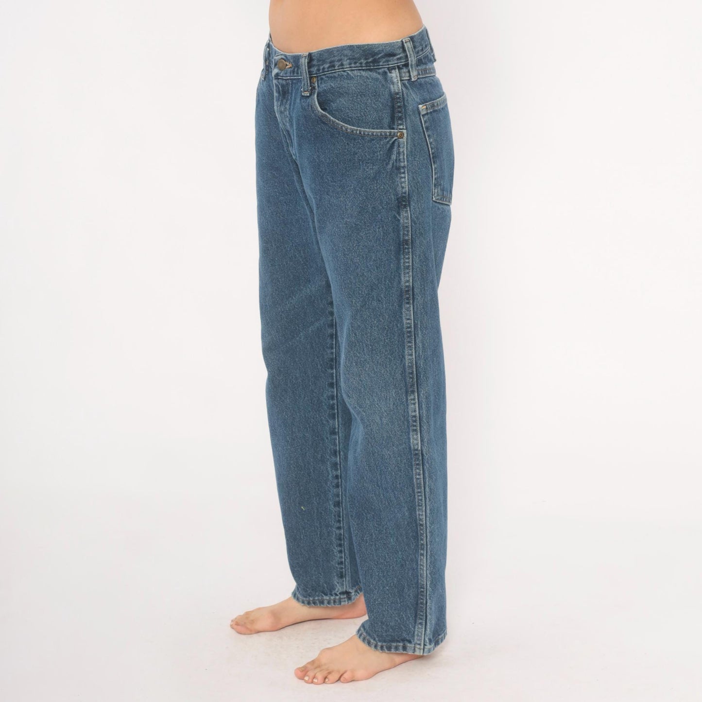 Wrangler Straight Leg Jeans 2000s Medium Wash Denim Relaxed Fit Men's 34 x 29