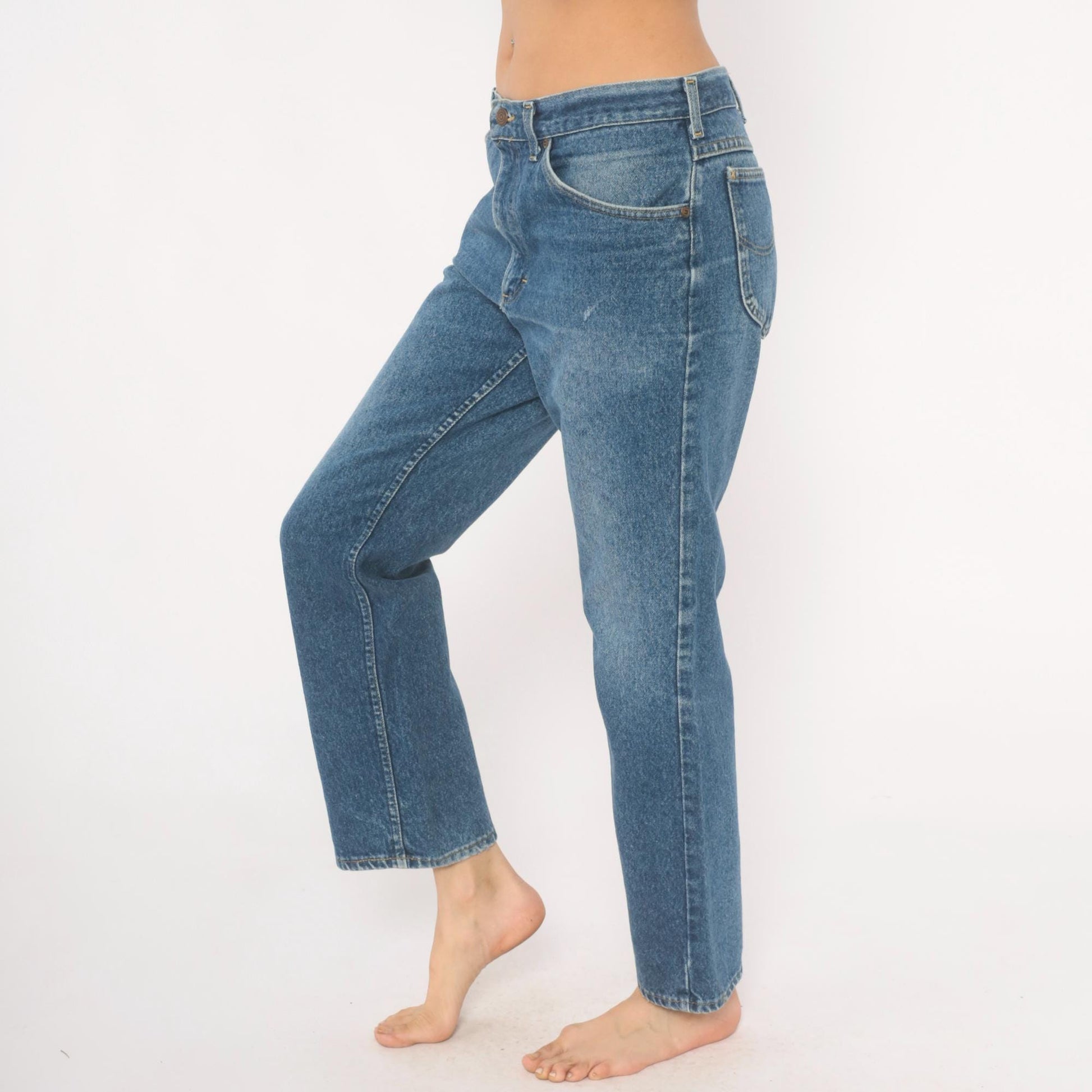 Lee Straight Leg Jeans 2000s Medium Wash Mid Rise 34x30