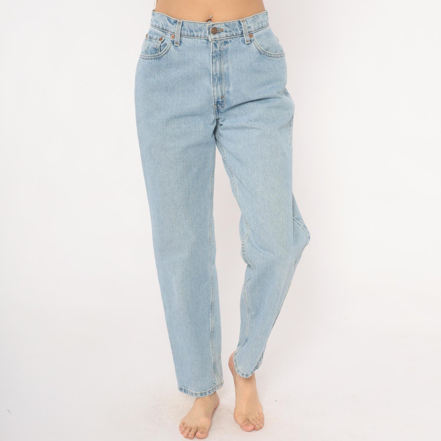 Levi's 550 Mom Jeans Light Wash High Waist Relaxed Tapered Leg 10 Regular
