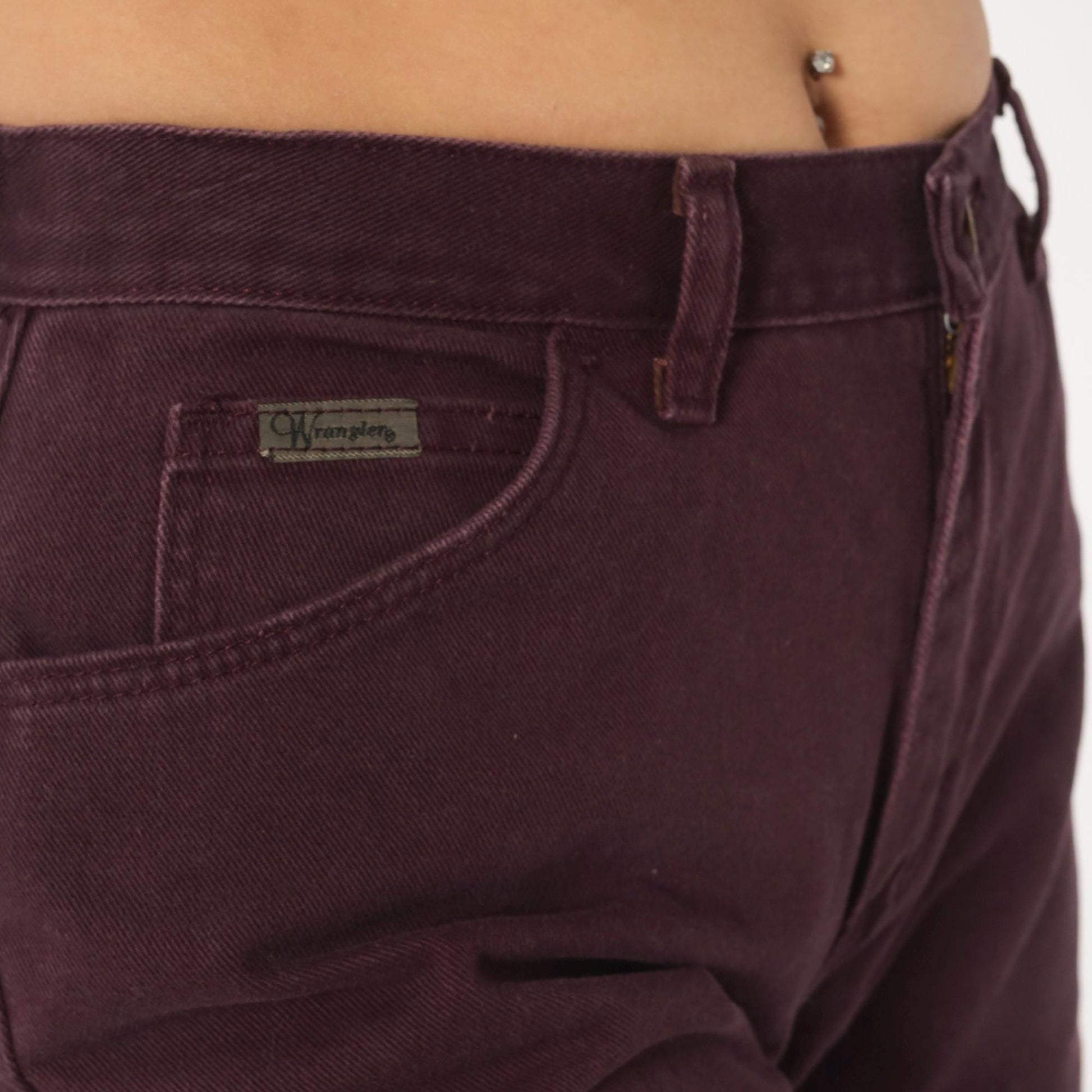90s Wrangler High Waisted Jeans Plum Wine Purple Straight Leg Small S
