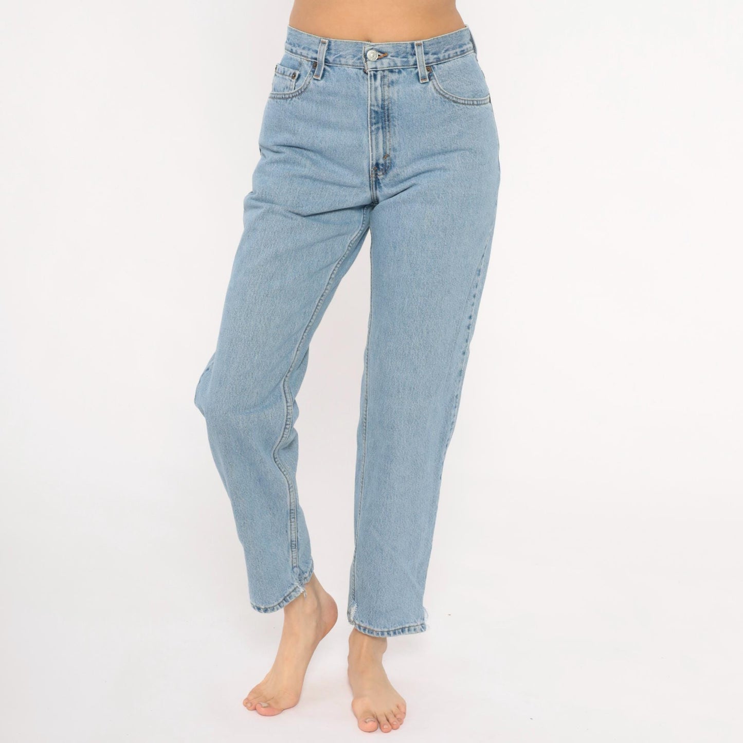 Levi's 550 Mom Jeans 2000s Light Wash High Rise Tapered Leg Small 29