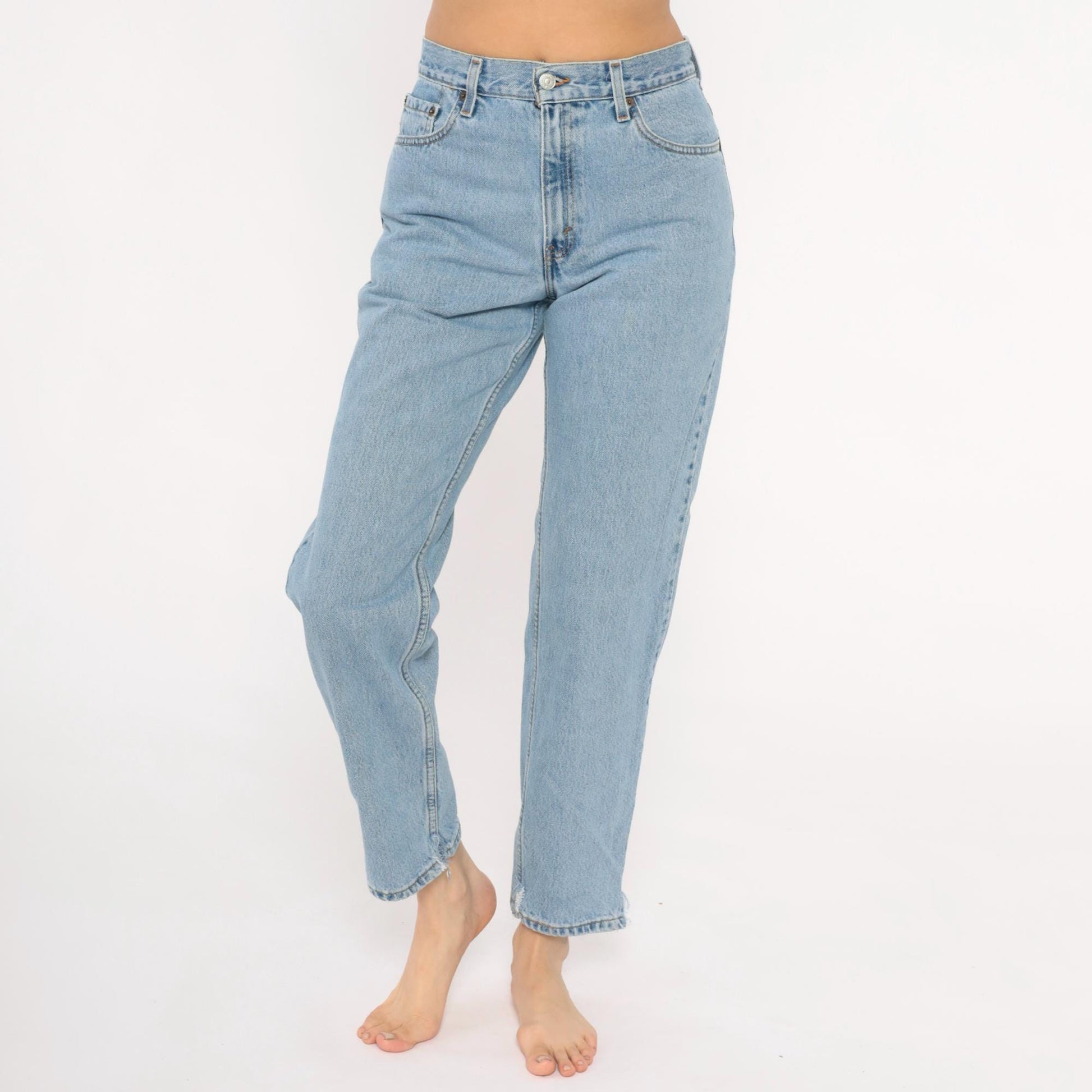 Levi's 550 Mom Jeans 2000s Light Wash High Rise Tapered Leg Small 29