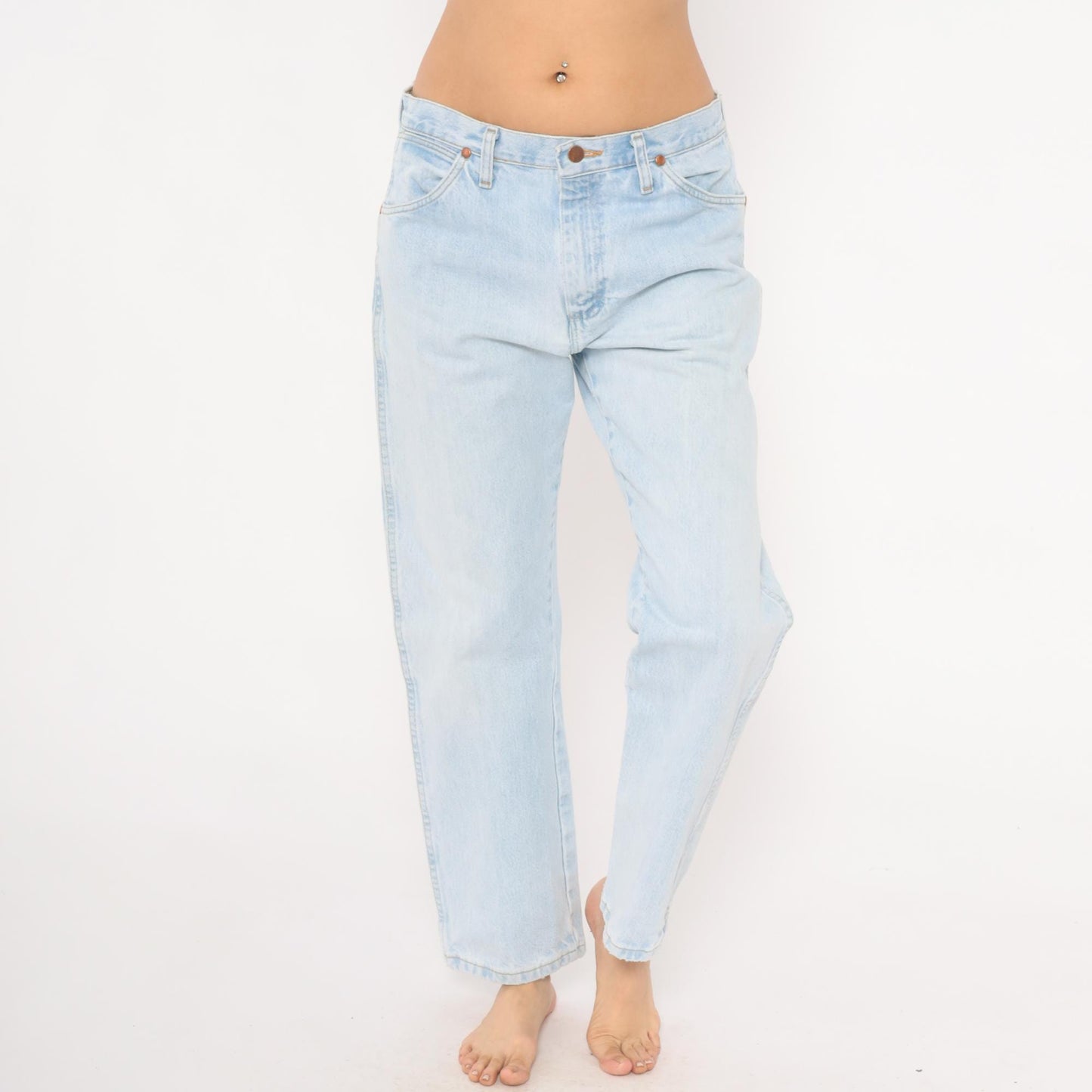 2000s Wrangler Light Wash Straight Leg High Rise Mom Jeans 34x30
