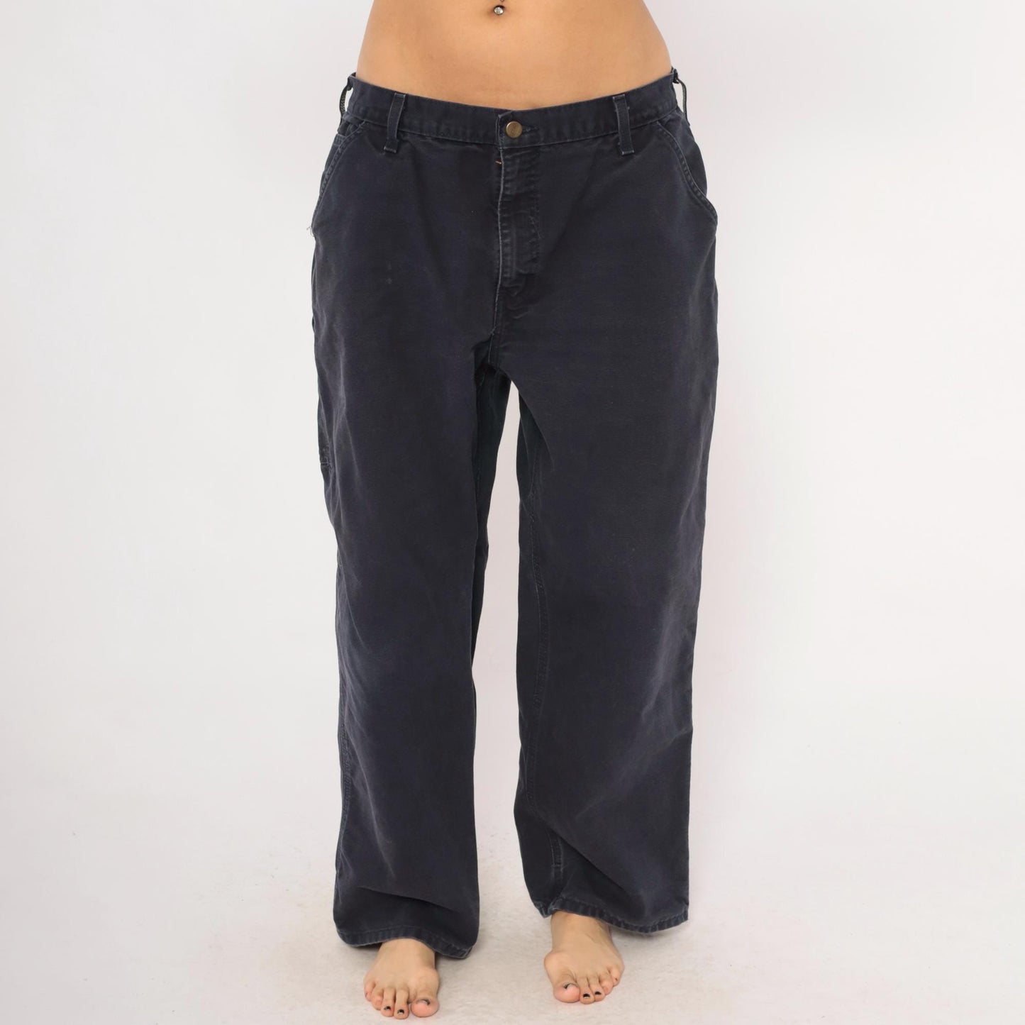 2000s Carhartt Carpenter Pants Navy Cotton Straight Leg Extra Large XL