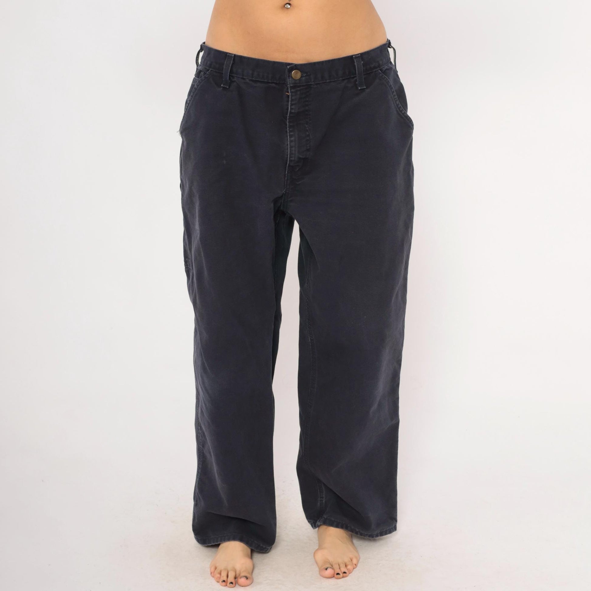 2000s Carhartt Carpenter Pants Navy Cotton Straight Leg Extra Large XL