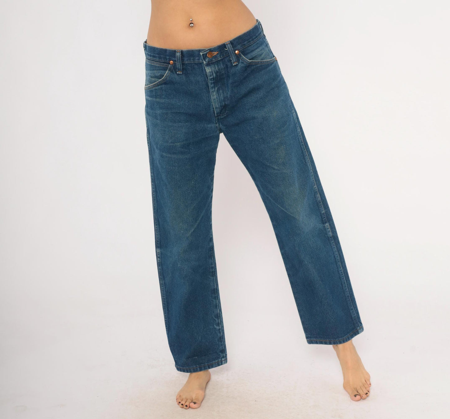 90s Wrangler Cowboy Cut Jeans Medium Wash Straight Leg Cotton 33x30 Large