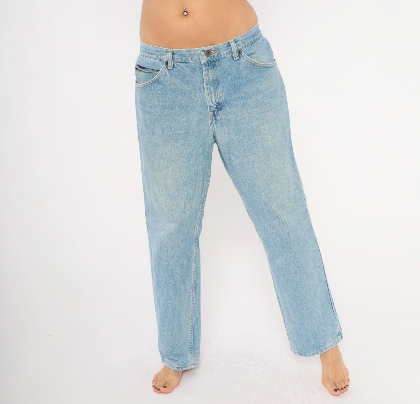 2000s Wrangler Light Wash Straight Leg Jeans Cotton Stonewash Blue Extra Large