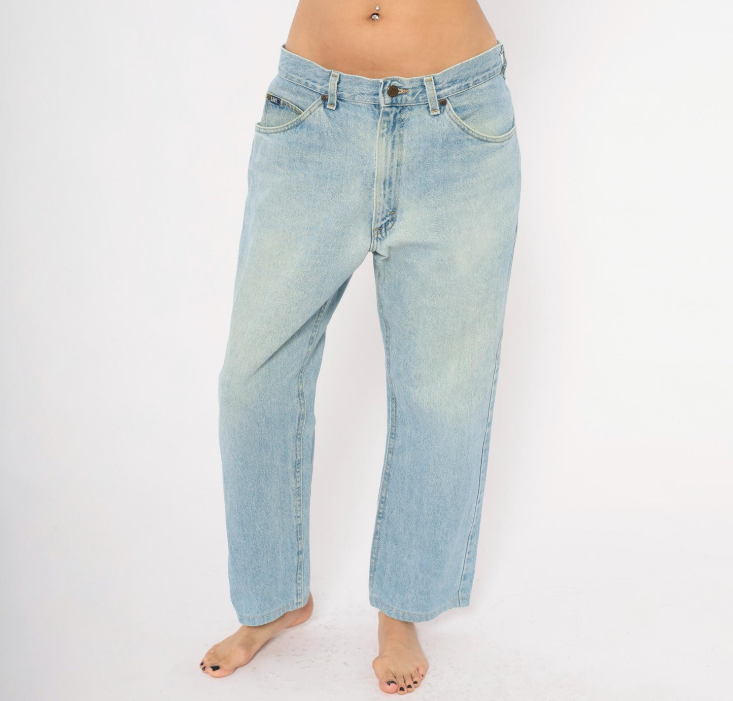 90s Lee Light Wash Straight Leg Jeans Blue Denim 36 x 28 Extra Large XL