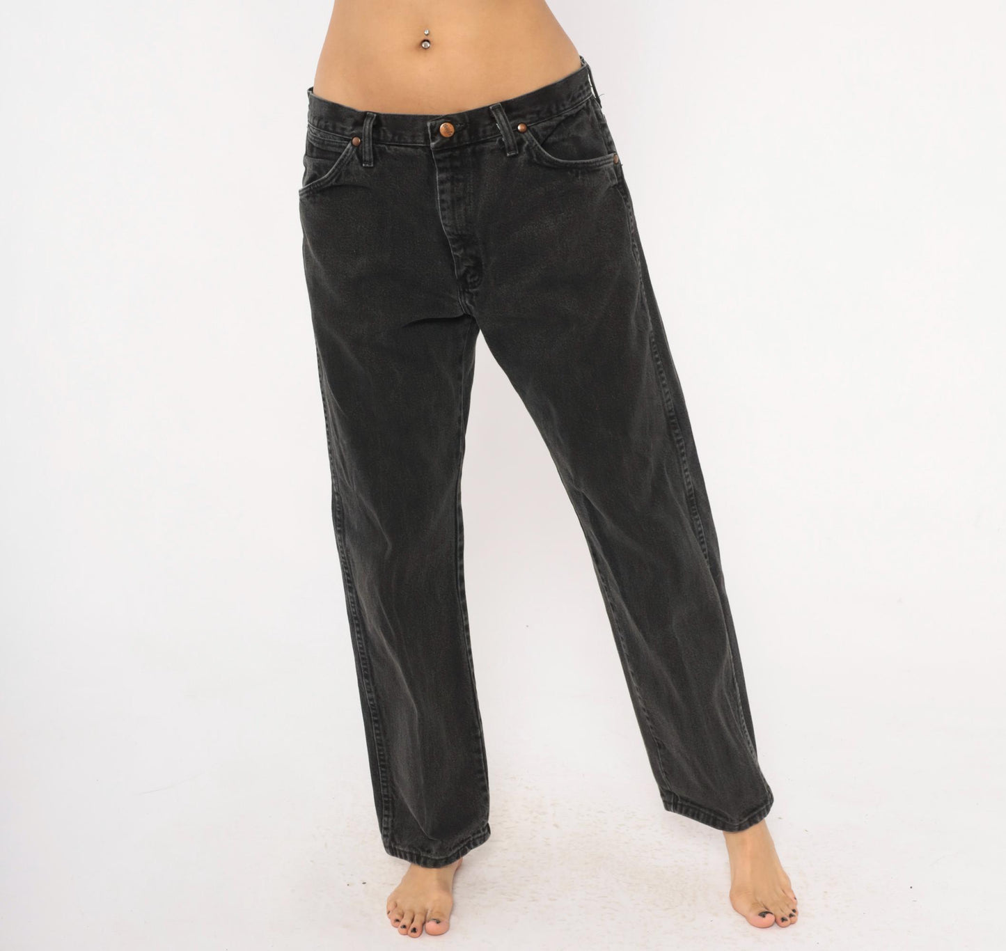 2000s Dickies Straight Leg Jeans Charcoal Faded Black Denim 38 x 32