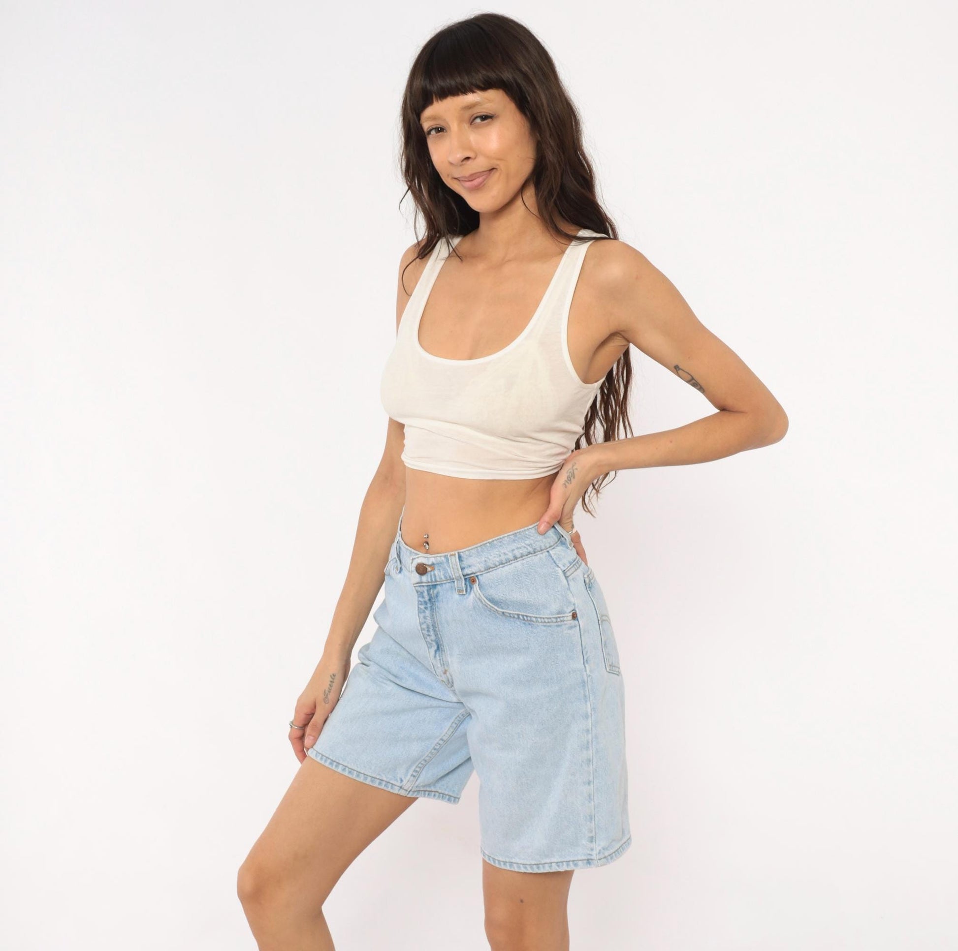 90s Levi's 950 Light Wash Denim Shorts High Rise Cotton Medium