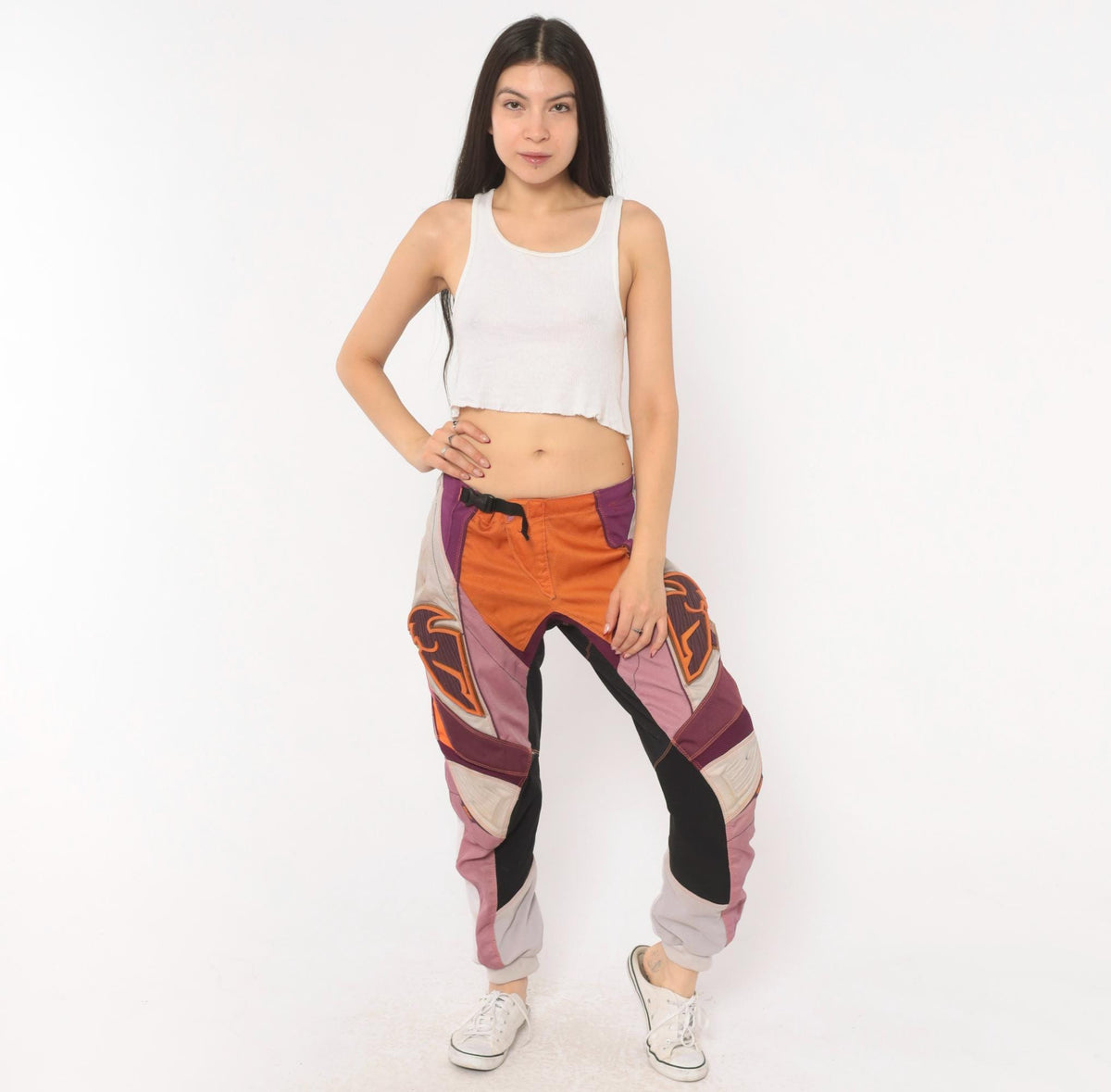 Thor Motocross Pants 2000s Purple Orange Pink Color Block Racing Moto Small