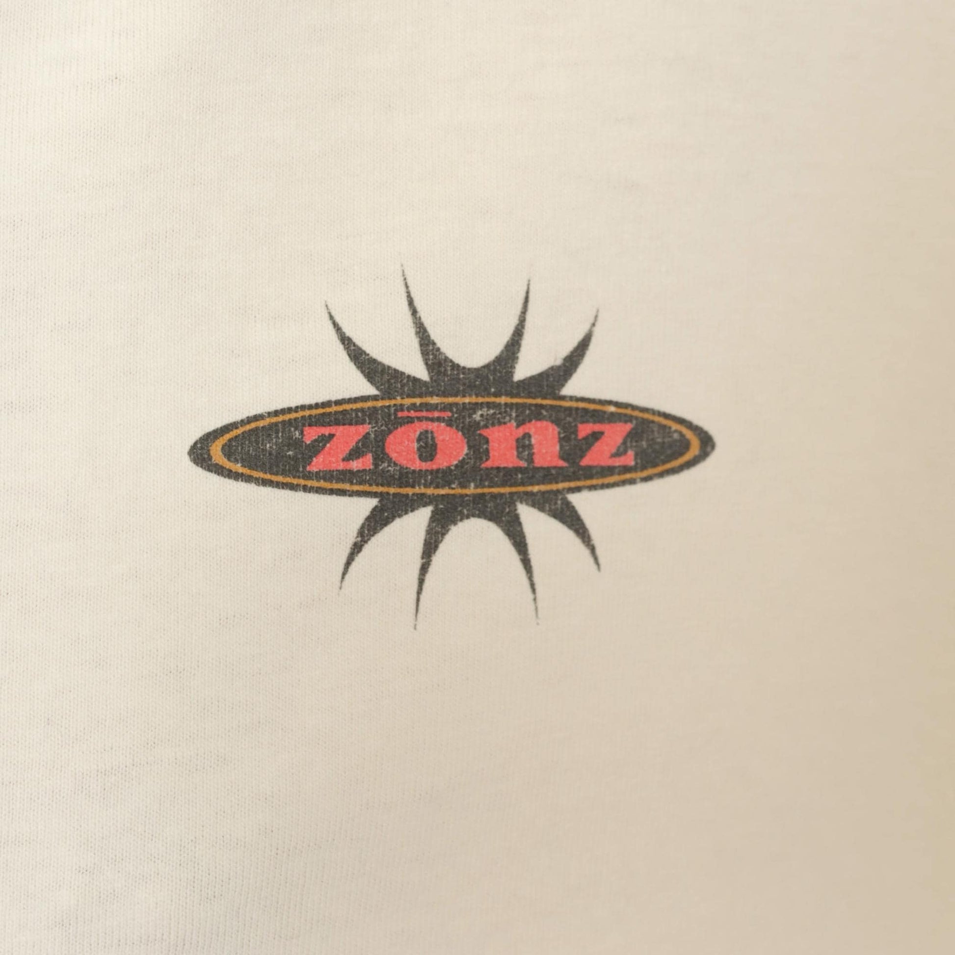 90s Arizona Jean Co Zonz Graphic Tee Cream Cotton Distressed Extra Large XL
