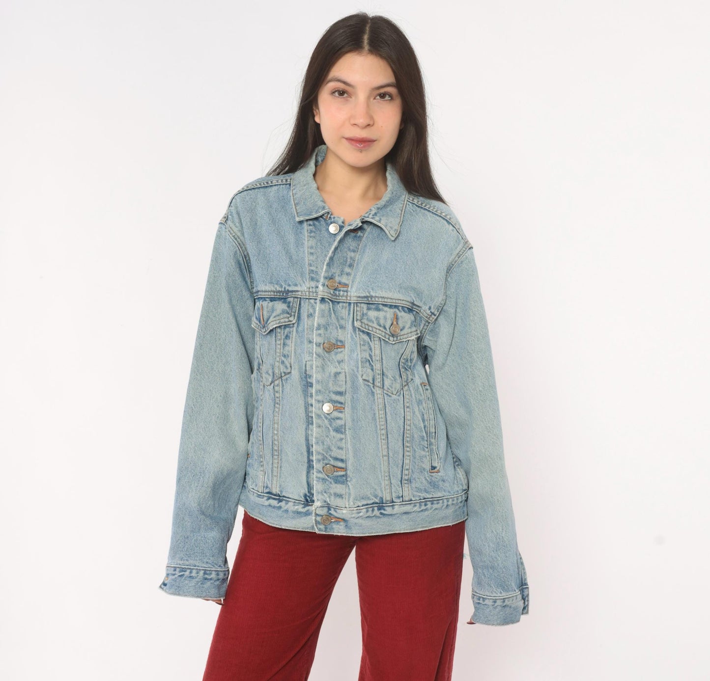 90s Gap Blue Jeans Light Wash Denim Trucker Jacket Small S