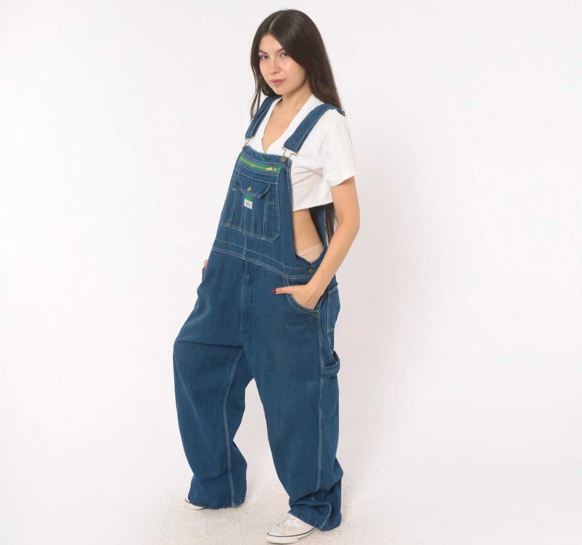 2000s Liberty Navy Denim Bib Overalls Carpenter Utility Cotton XXL