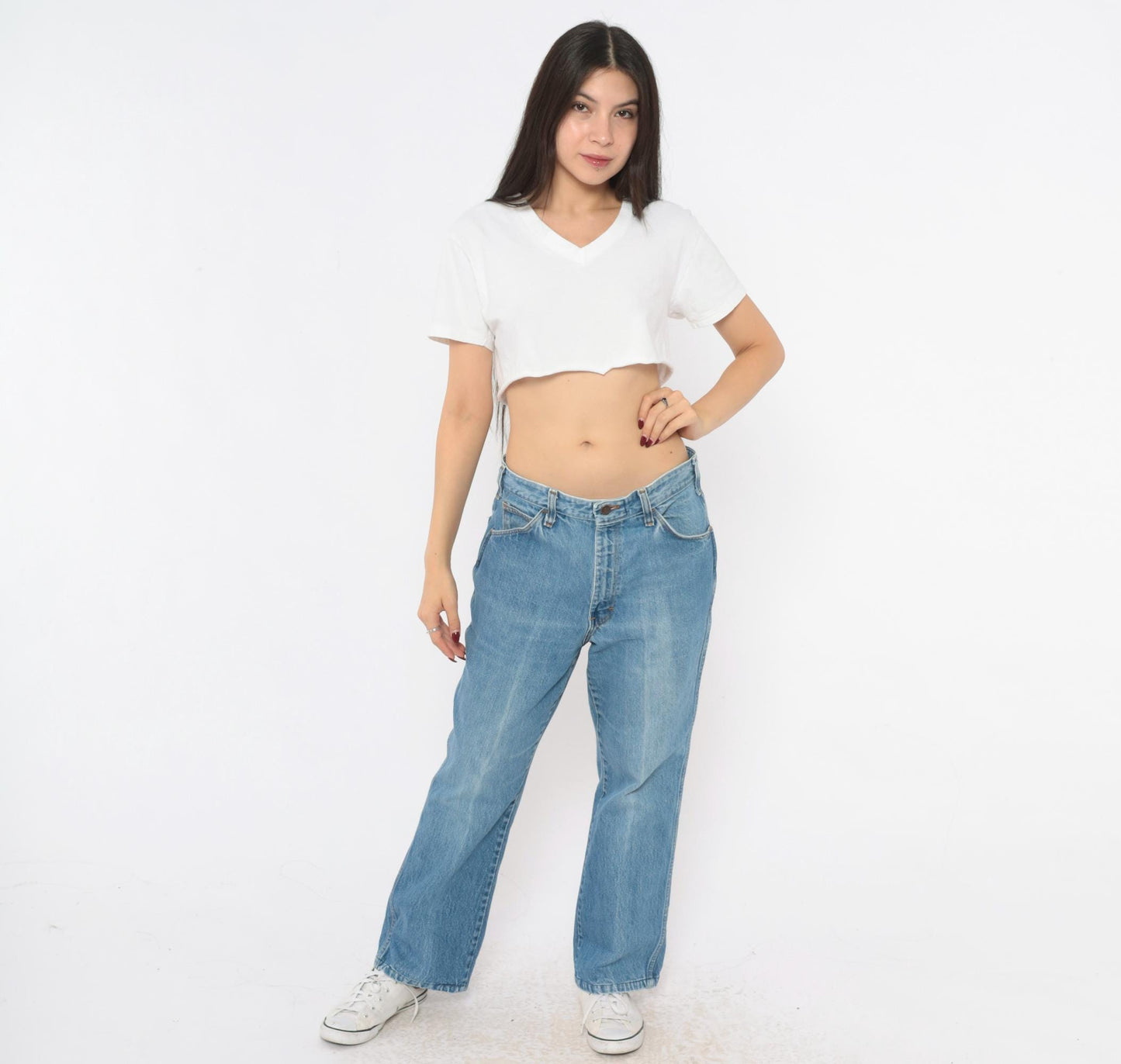 90s Dickies Light Stonewash Jeans High Rise Straight Leg Blue Cotton 34x31