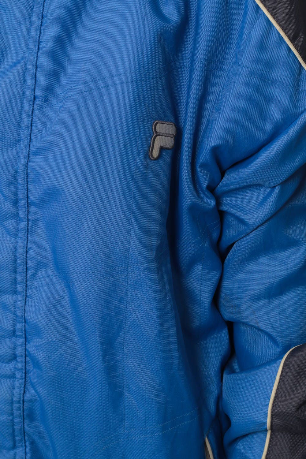 Fila Blue Hooded Sports Jacket 90s Nylon Windbreaker Extra Large