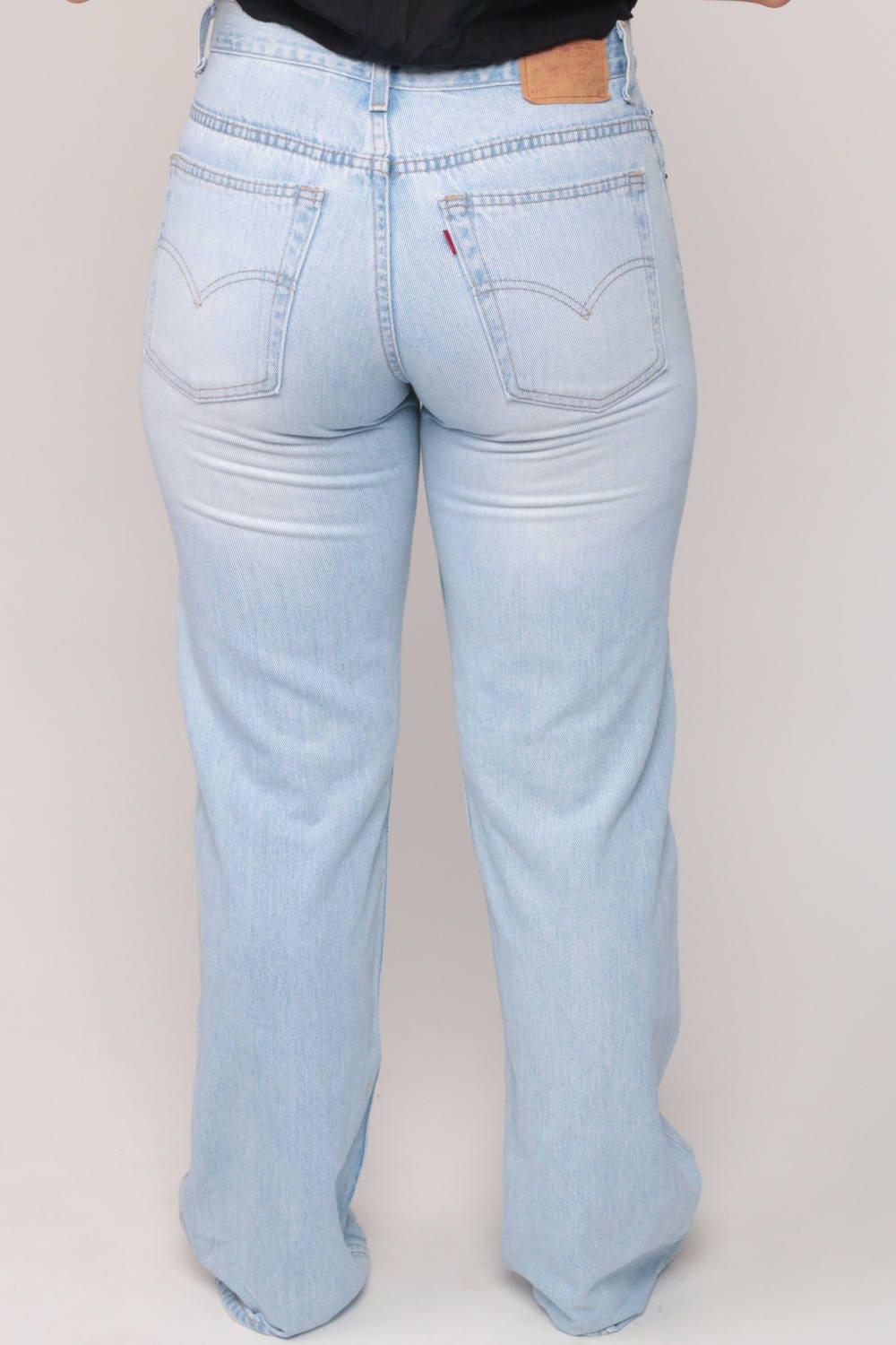 Levis 80s High Waist Straight Leg Jeans Blue Denim Medium 10
