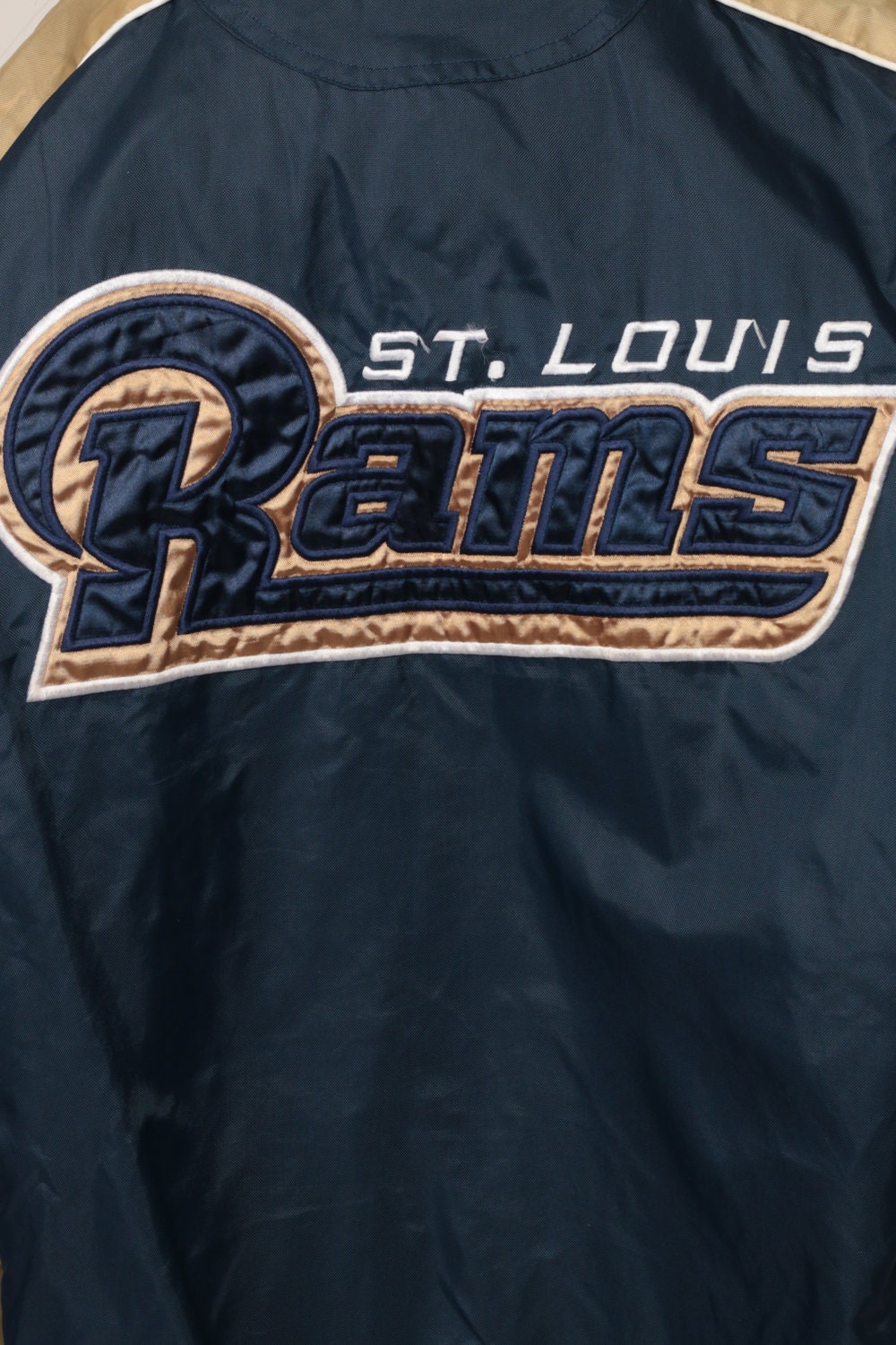 90s St Louis Rams NFL Hooded Jacket Nylon Unisex Extra Large