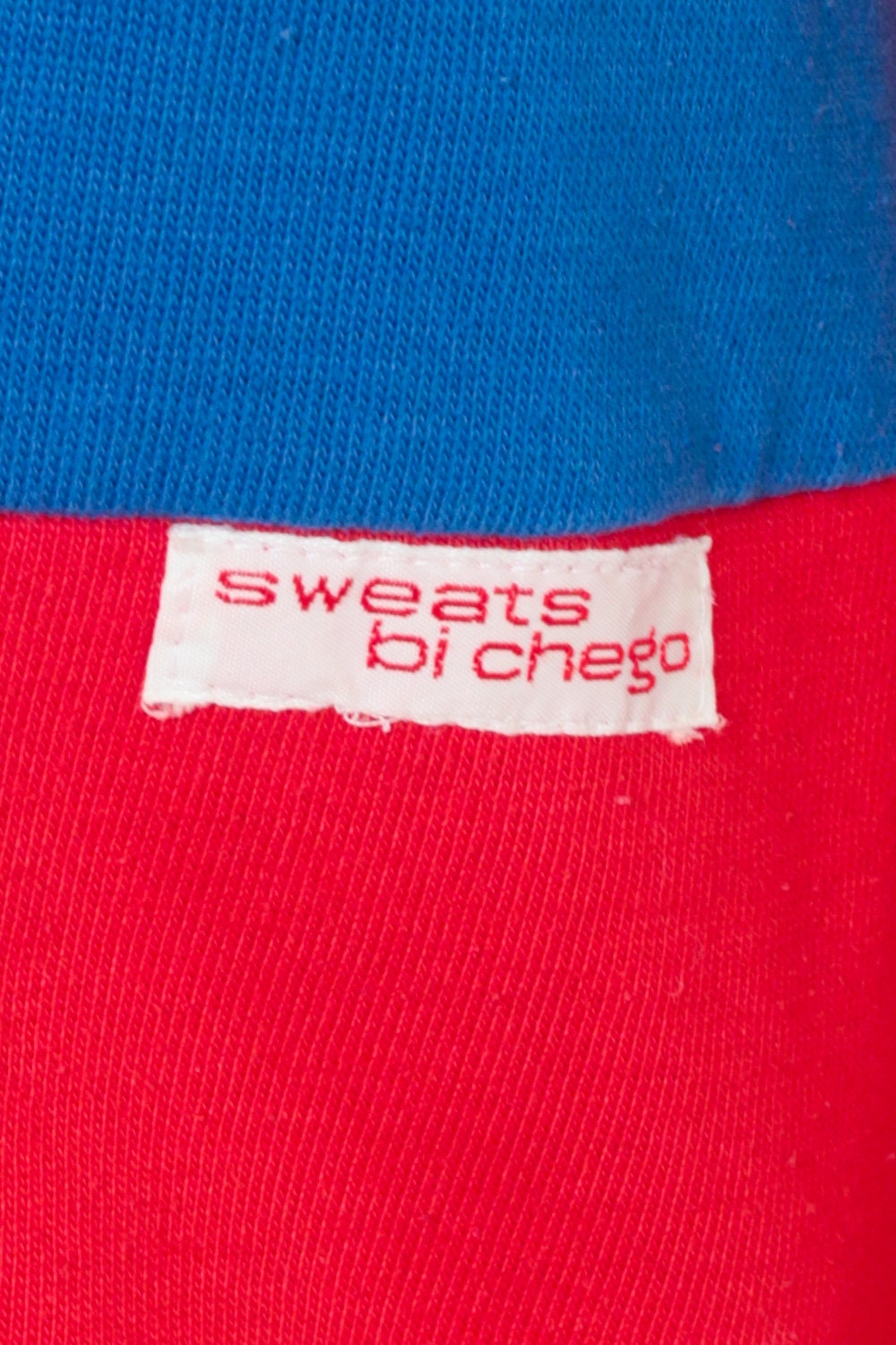 80s Polo Striped Sweatshirt Red White Blue Button Chest Extra Large