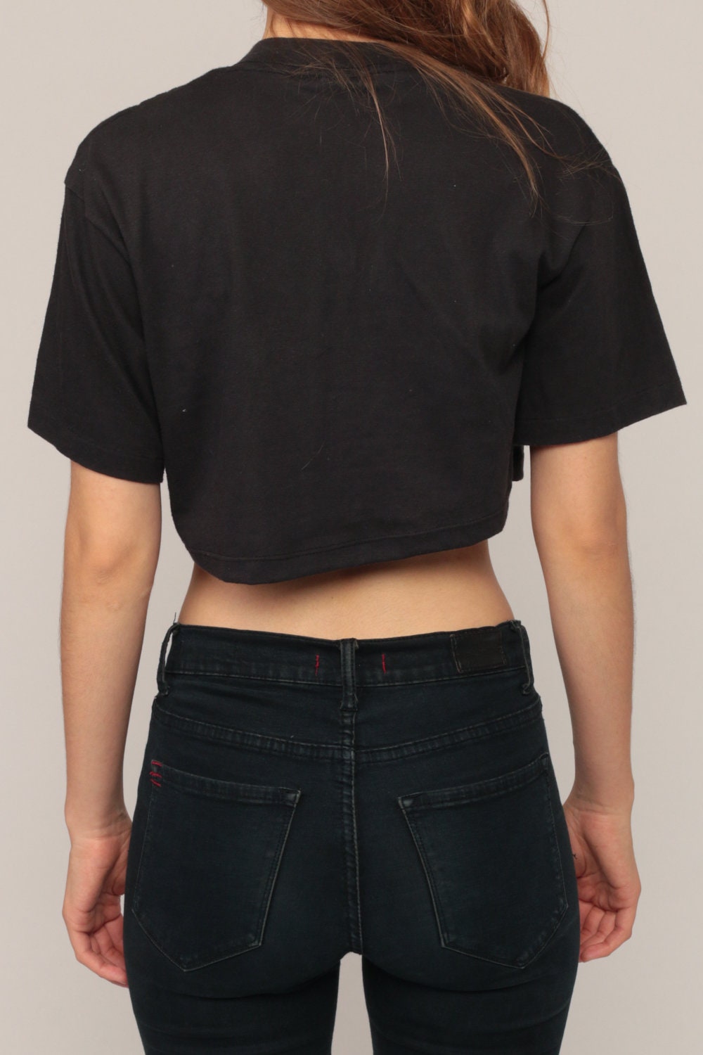 80s 100 Mile Walk Club Graphic Crop Top T-Shirt Small Medium