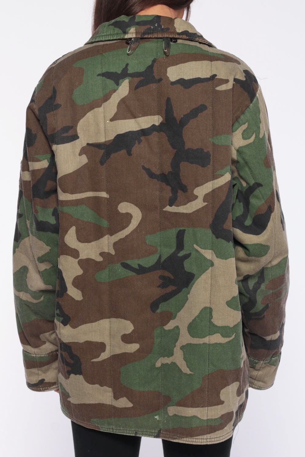 Vintage Camo Hunting Jacket Wisconsin Hunter Patch Unisex Medium Large