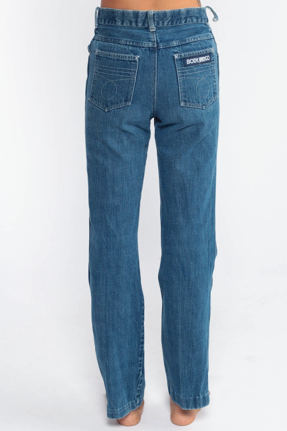 70s Body Lingo High Waist Tapered Jeans Blue Denim XXS